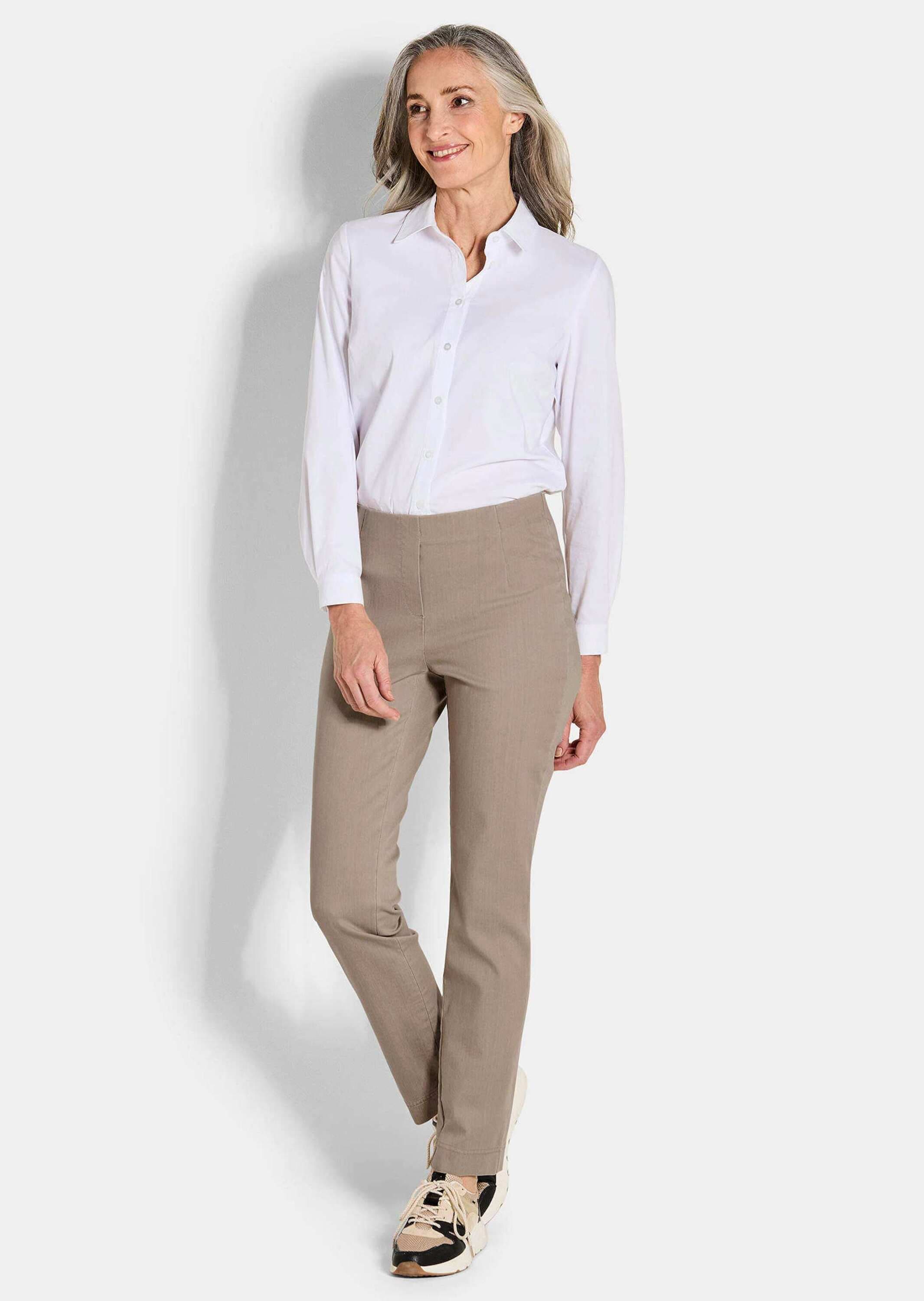 GOLDNER Chinohose »Kurzgröße Bengalinhose LOUISA in Denim-Optik«