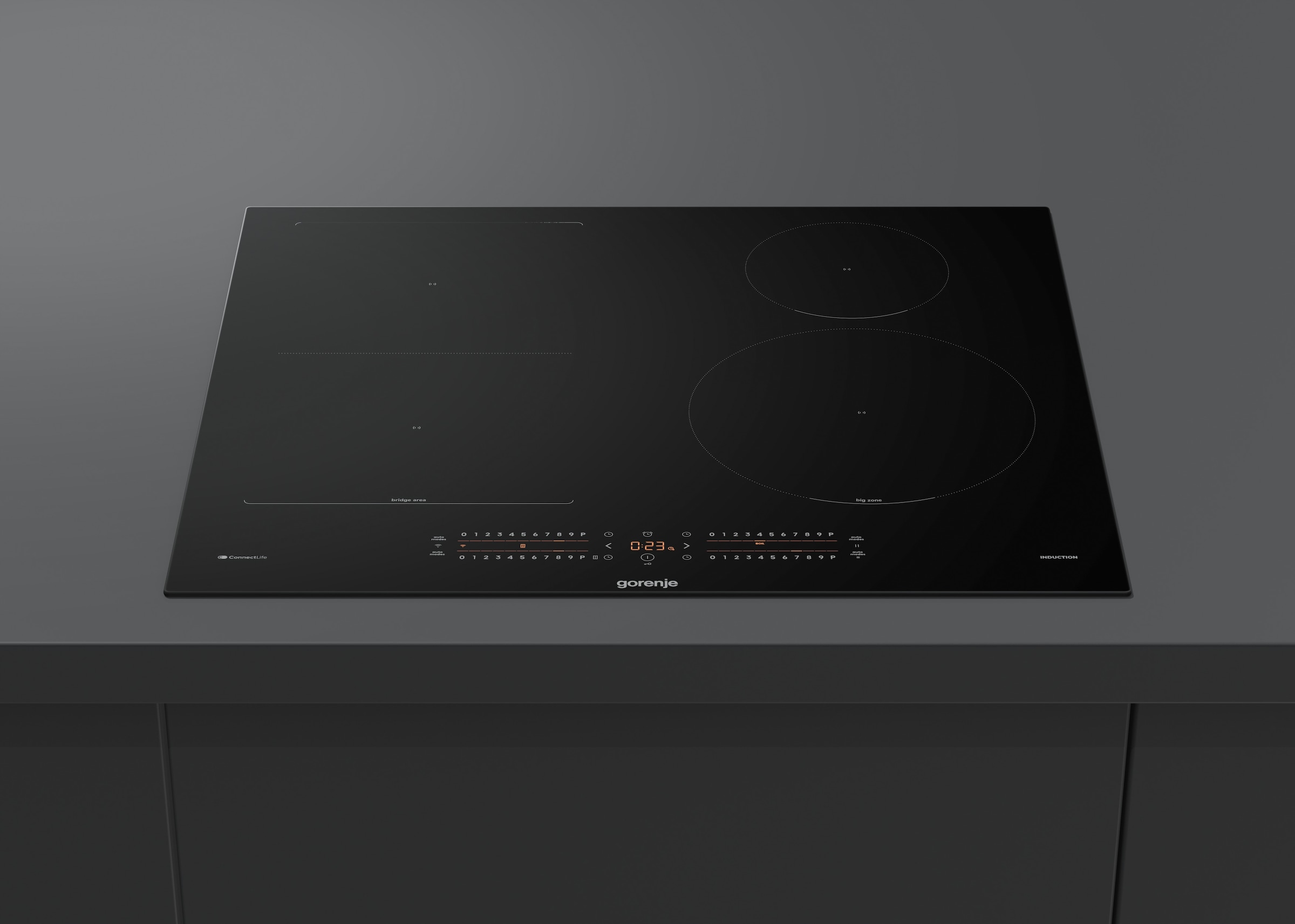 GORENJE Flex-Induktions-Kochfeld »GI6432BSCWF«, 60cm Induktionskochfeld mit BridgeZone