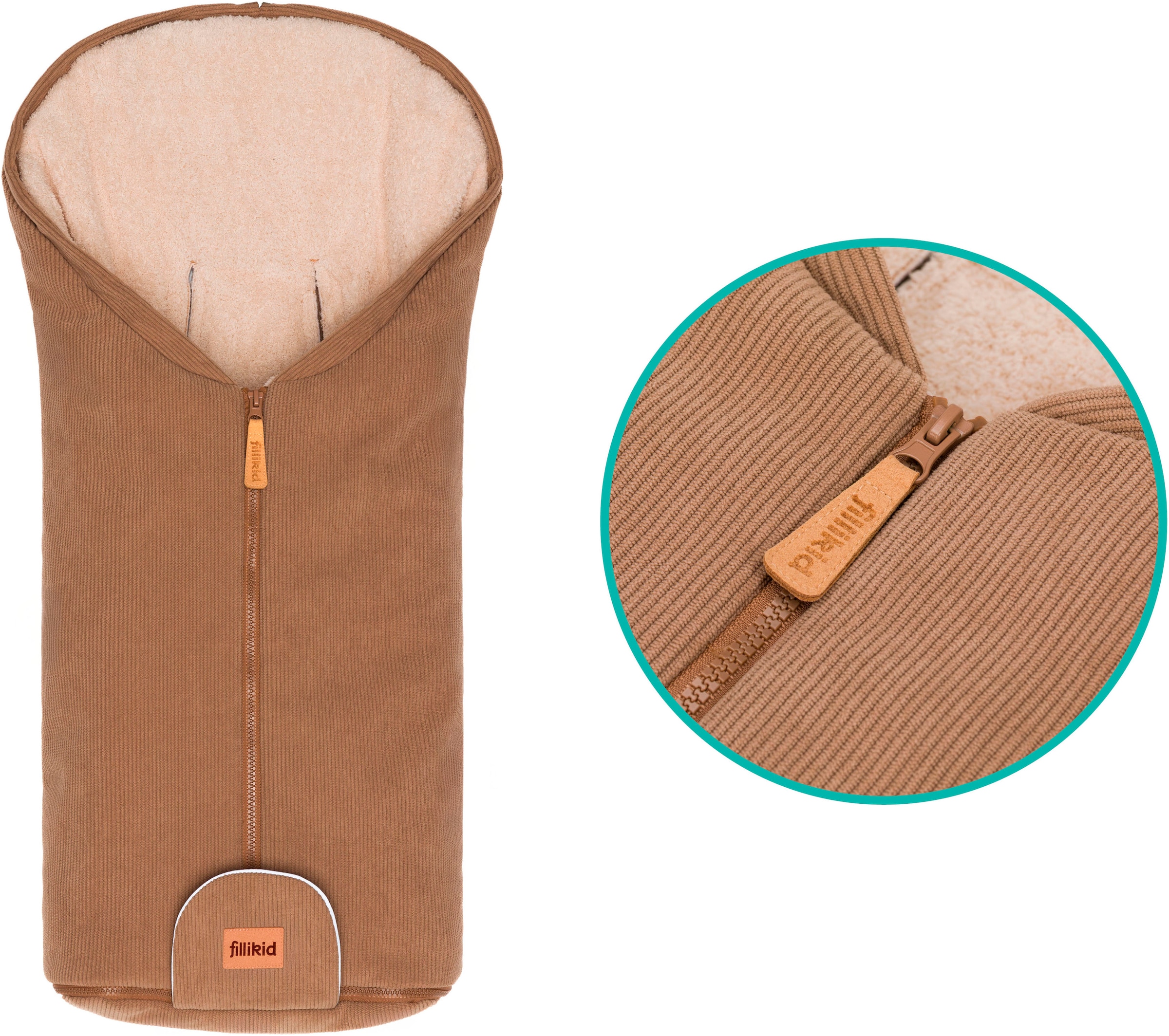Fillikid Fußsack »Nevis Cord, Winterfußsack Gr. 0«, für Autositze Gr. 0 und Kinderwagen
