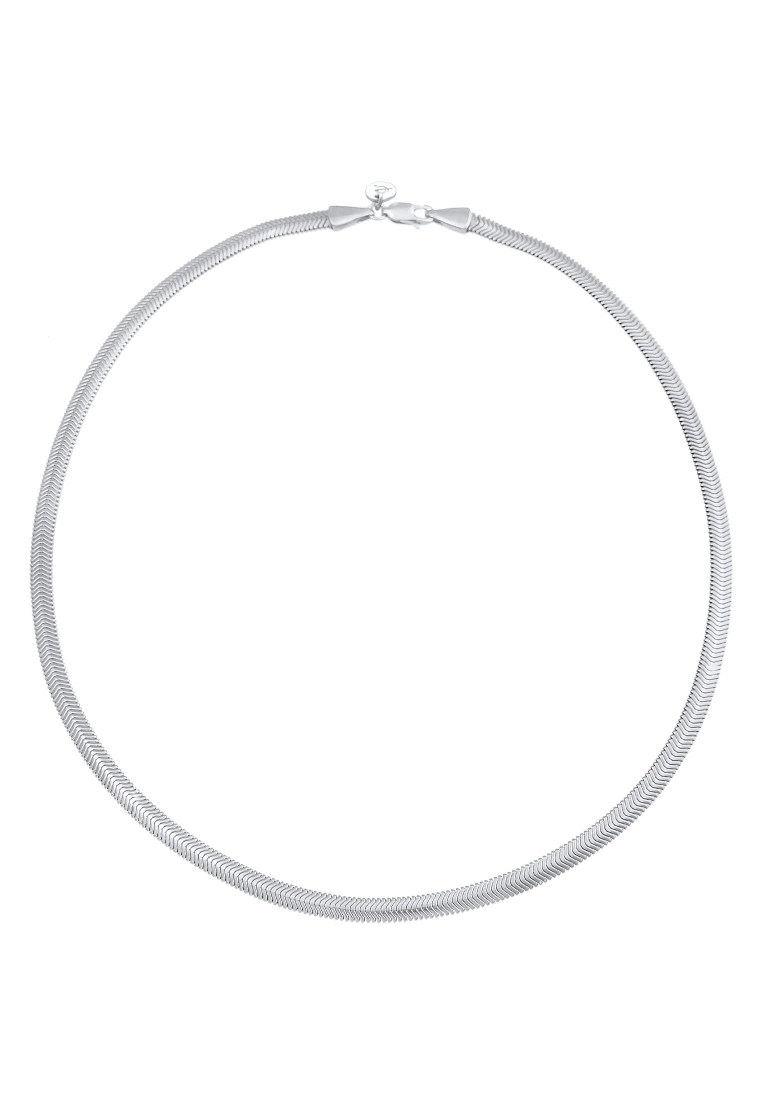 Elli Premium Kette ohne Anhänger »Halskette Flach Elegant Schlangenkette Breit 925 Silber«