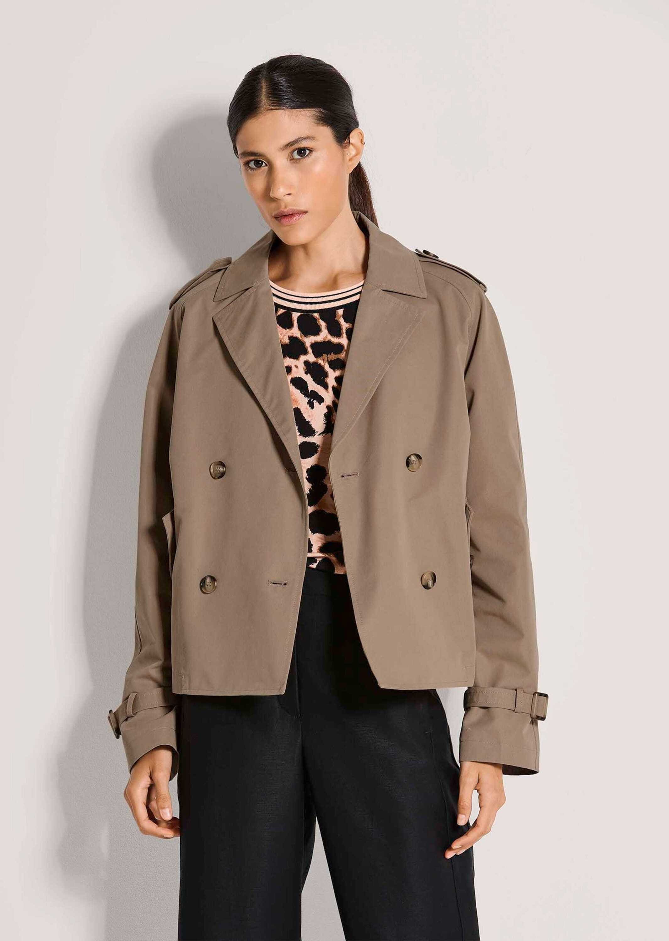 MADELEINE Kurzjacke »Trenchcoat Kurzjacke mit Reverskragen« Saumriegel