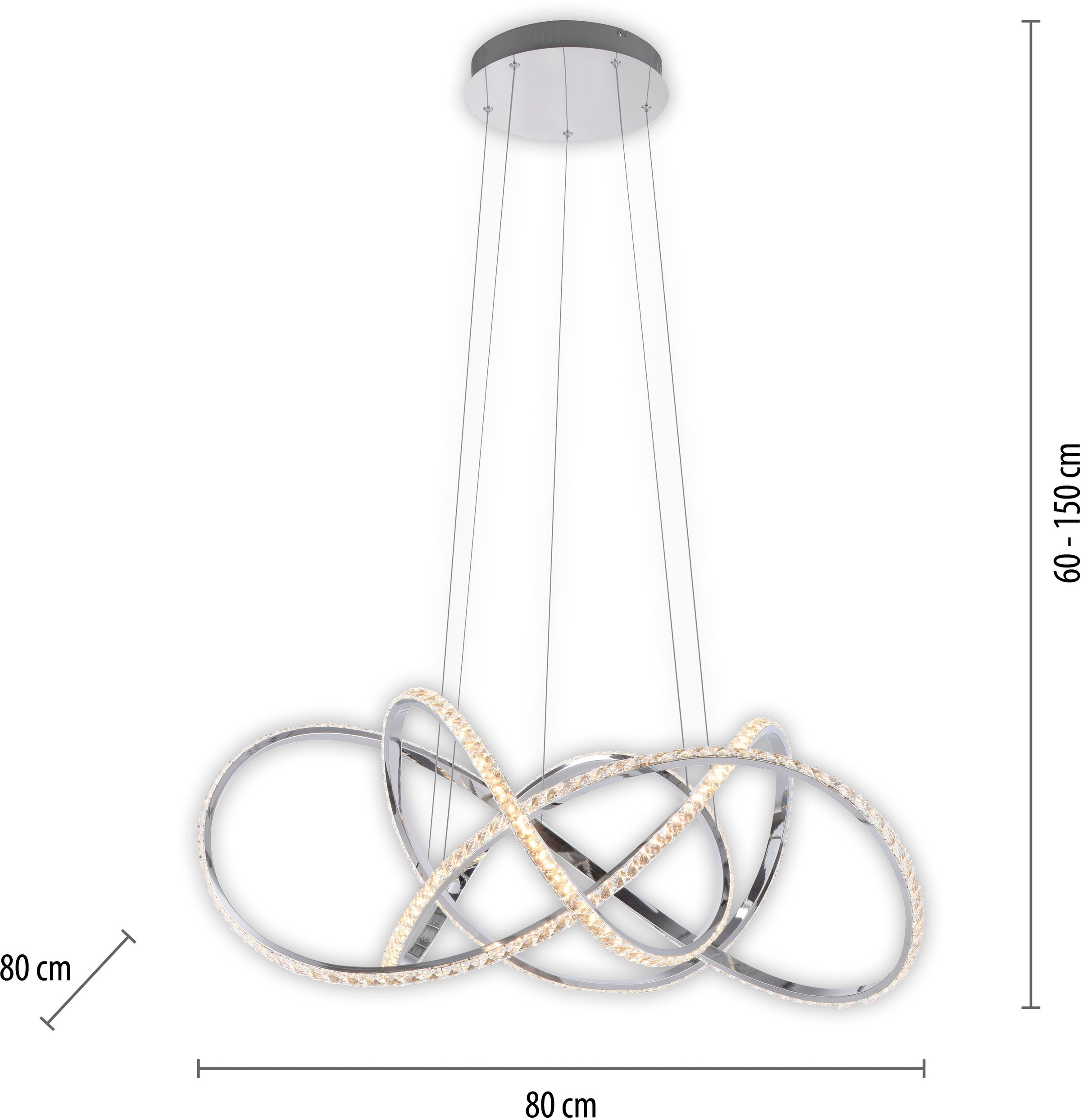 Paul Neuhaus Pendelleuchte »KIRIBI«, 1 flammig, Leuchtmittel LED-Board | LED fest integriert