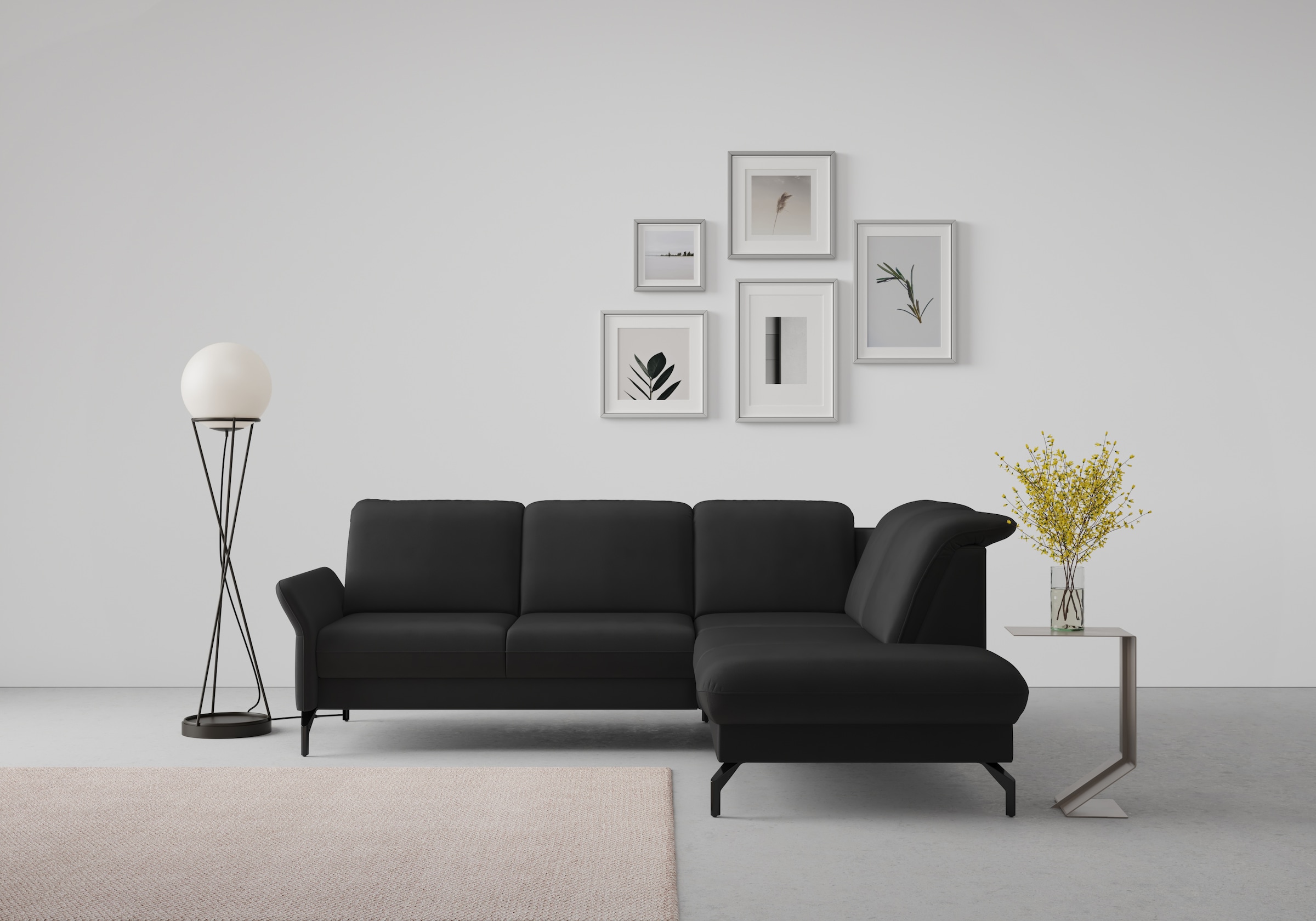sit&more Ecksofa »Fashion L-Form« wahlweise mit Kopfteilverstellung und Vorziehsitz, motorisch