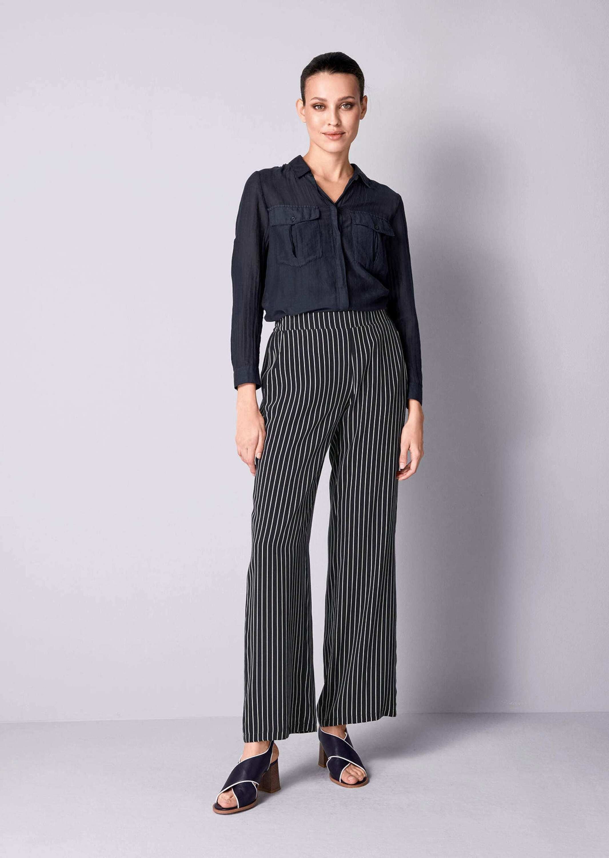 Alba Moda Stoffhose »Wideleg Hose Wideleg Hose in Streifenoptik«