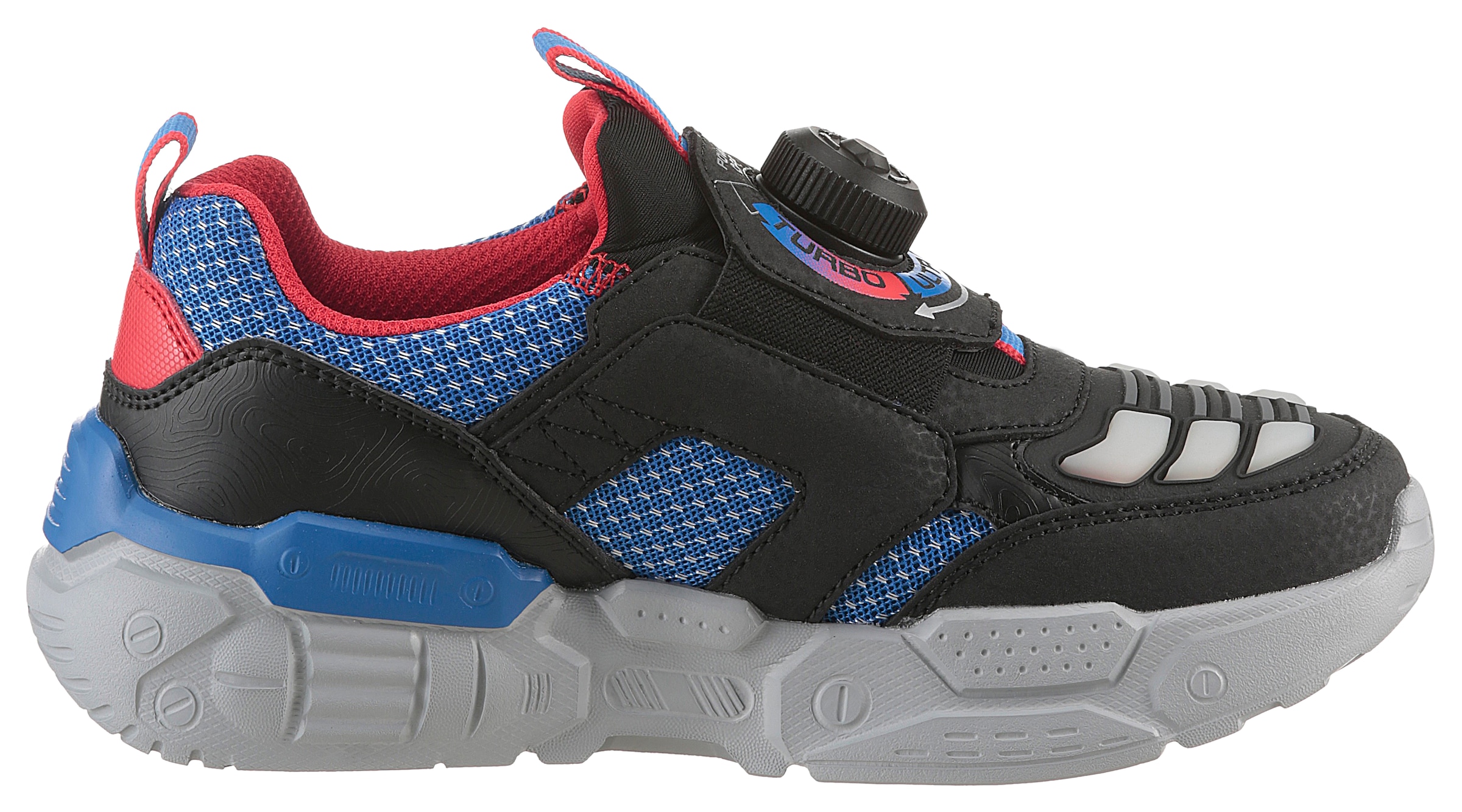 Skechers Slip-On Sneaker »TURBO-FUSE LIGHTS«, Blinkschuh mit Drehverschluss, Größenschablone zum Download