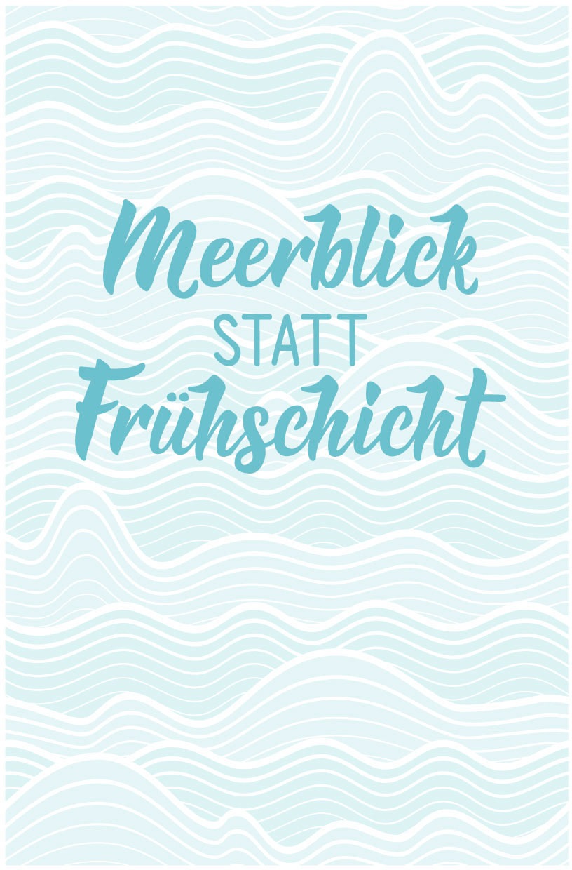 queence Metallbild »Meerblick«, Schriftzüge-Schriftzug, (1 St.), Stahlschild, Blechschild, Sprüche, Texte, witzig