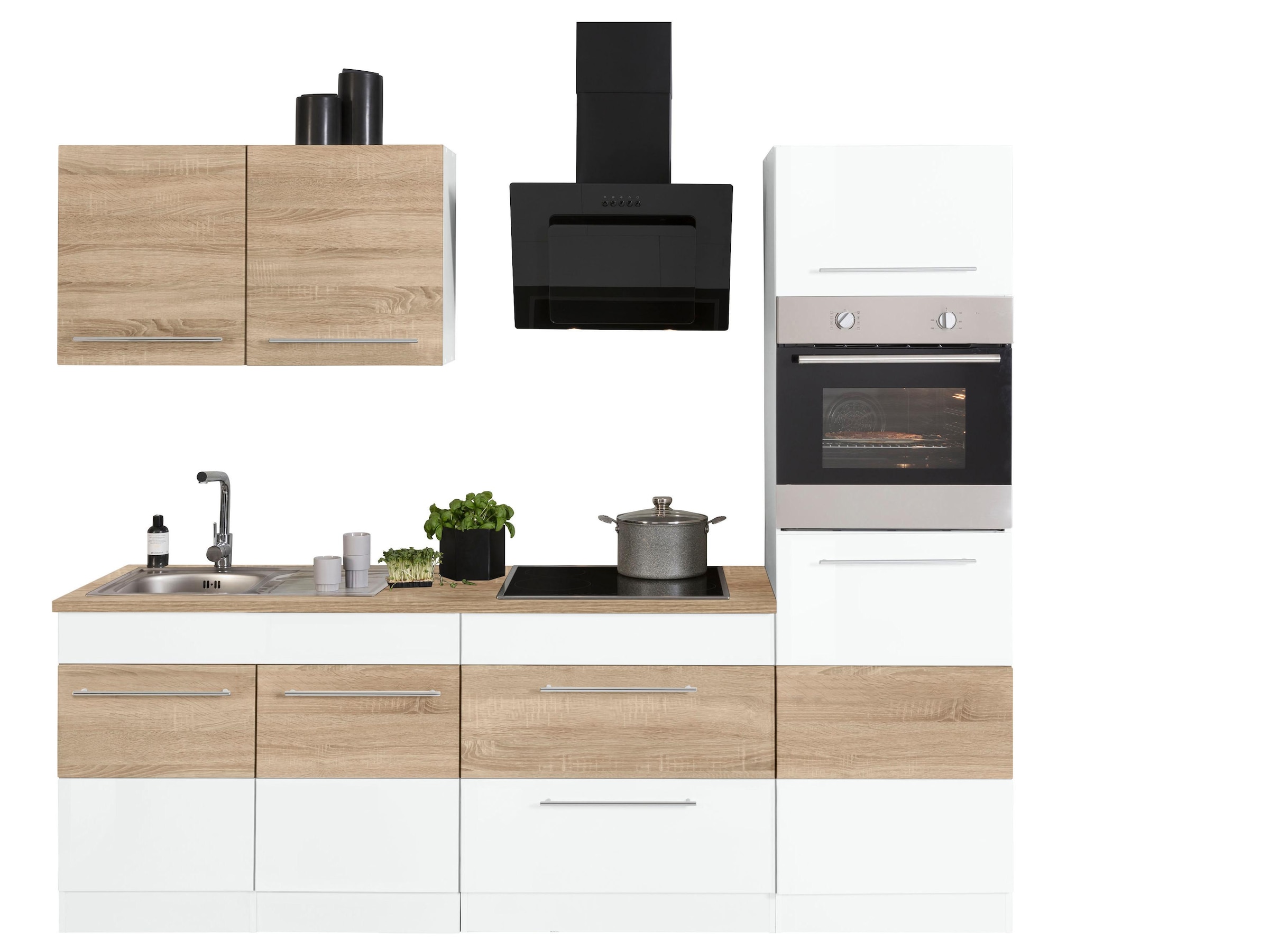 KOCHSTATION Küchenzeile »KS-Trient« Breite 240 cm, wahlweise mit E-Geräten, mit Arbeitsplatte