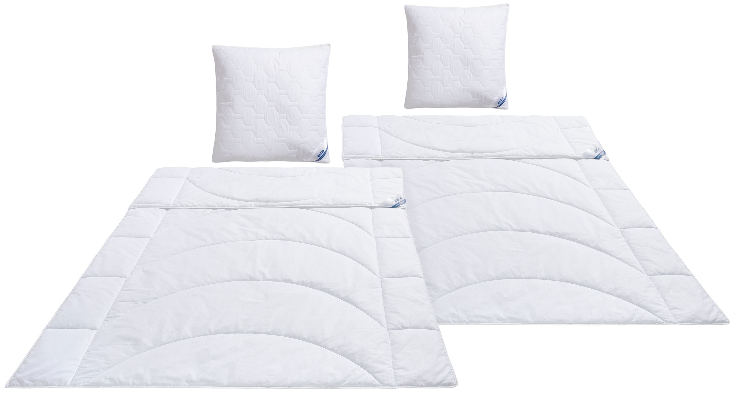 Beco Microfaserbettdecke + Microfaserkissen »Medibett, Bettdecke 135x200 cm mit Kissen 80x80 cm im Set«, (Spar-Set, Bei Nichtgefallen beinhaltet die Rückgabe das Gesamtangebot.), Bettdecke & Kissen für allergiker geeignet (Hausstauballergiker)