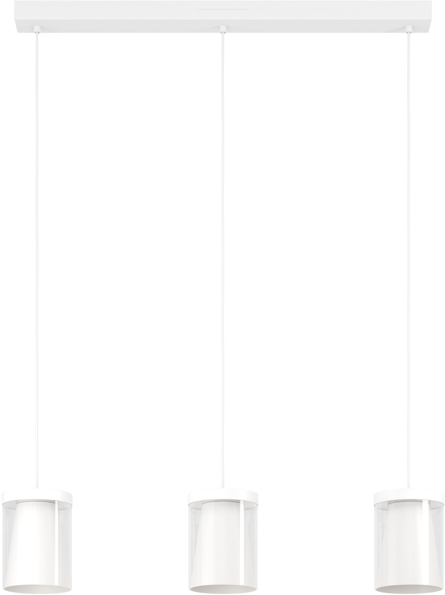 EGLO Hängeleuchte »CHIUSELLO-Z Pendellampe - Stahl - LED - 3X3,7W - IP20« LED-Modul 1 Stk. Kaltweiß | Neutralweiß | Warmweiß Hängelampe, Deckenlampe, Wohnzimmer, Esszimmer, L83 x B13 x H110 cm