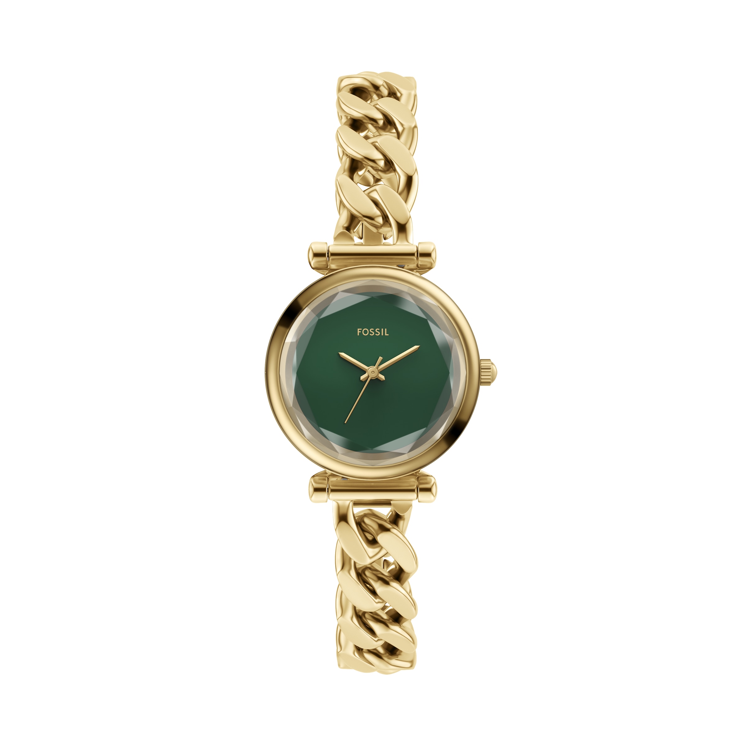 Fossil Quarzuhr »Carlie« Armbanduhr, Damenuhr, Edelstahlarmband, analog
