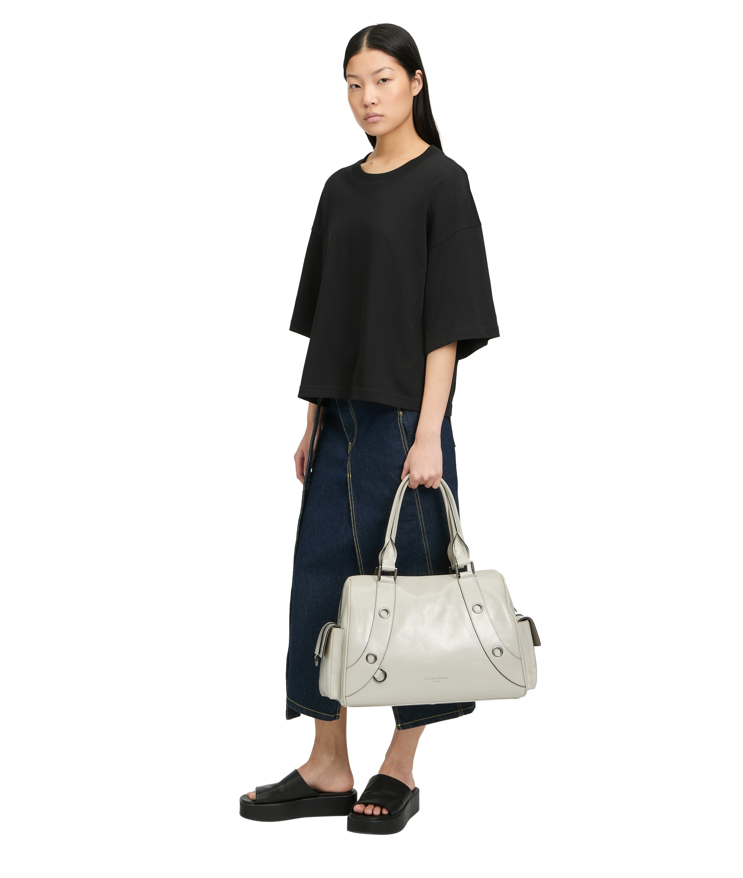 Liebeskind Berlin Henkeltasche »Satchel L NIKA LACK DISTRESSED«