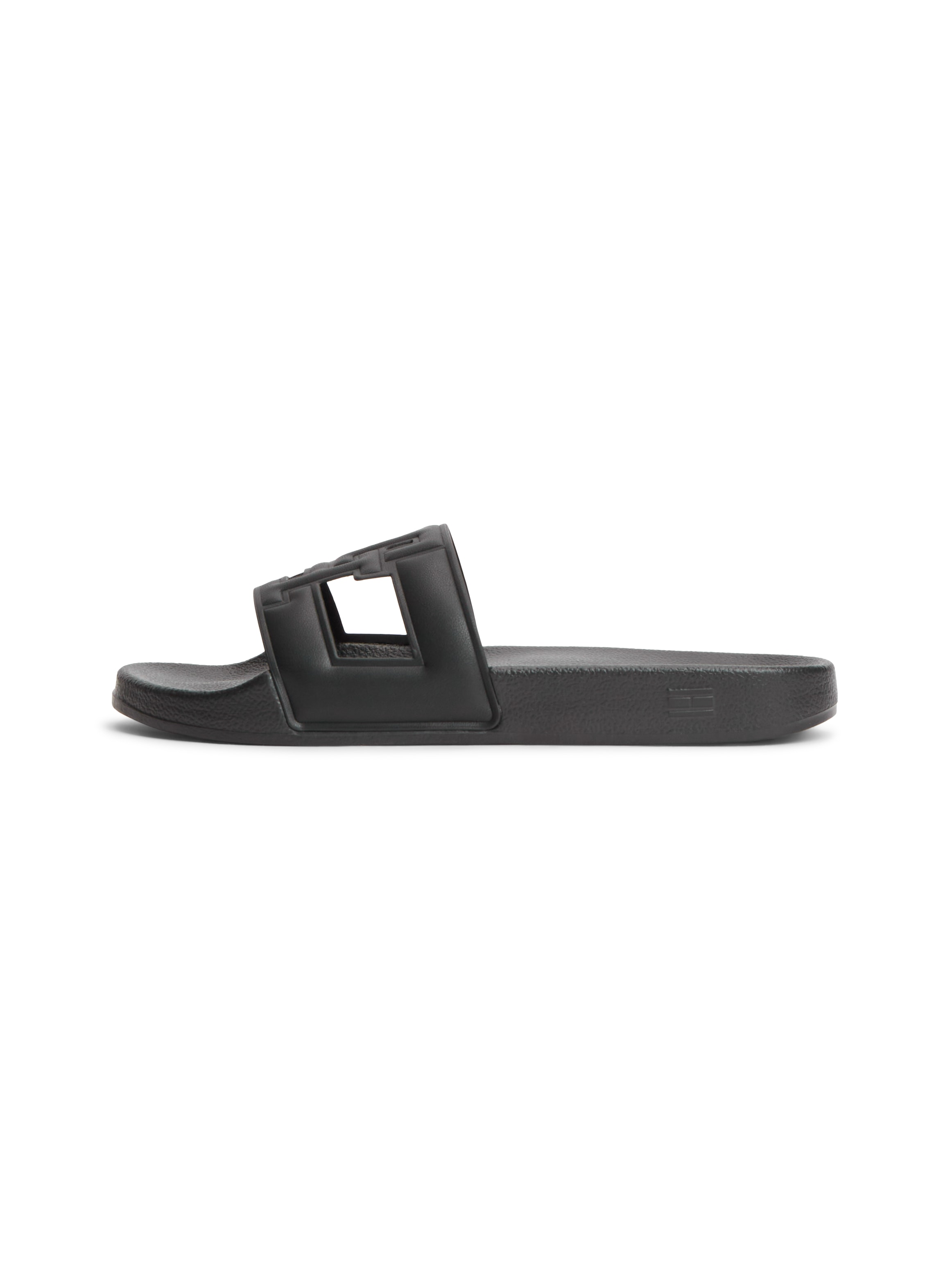 Tommy Hilfiger Pantolette »TH MONOGRAM POOL SLIDE«  Sommerschuh, Schlüpfschuh mit großem TH in der Bandage