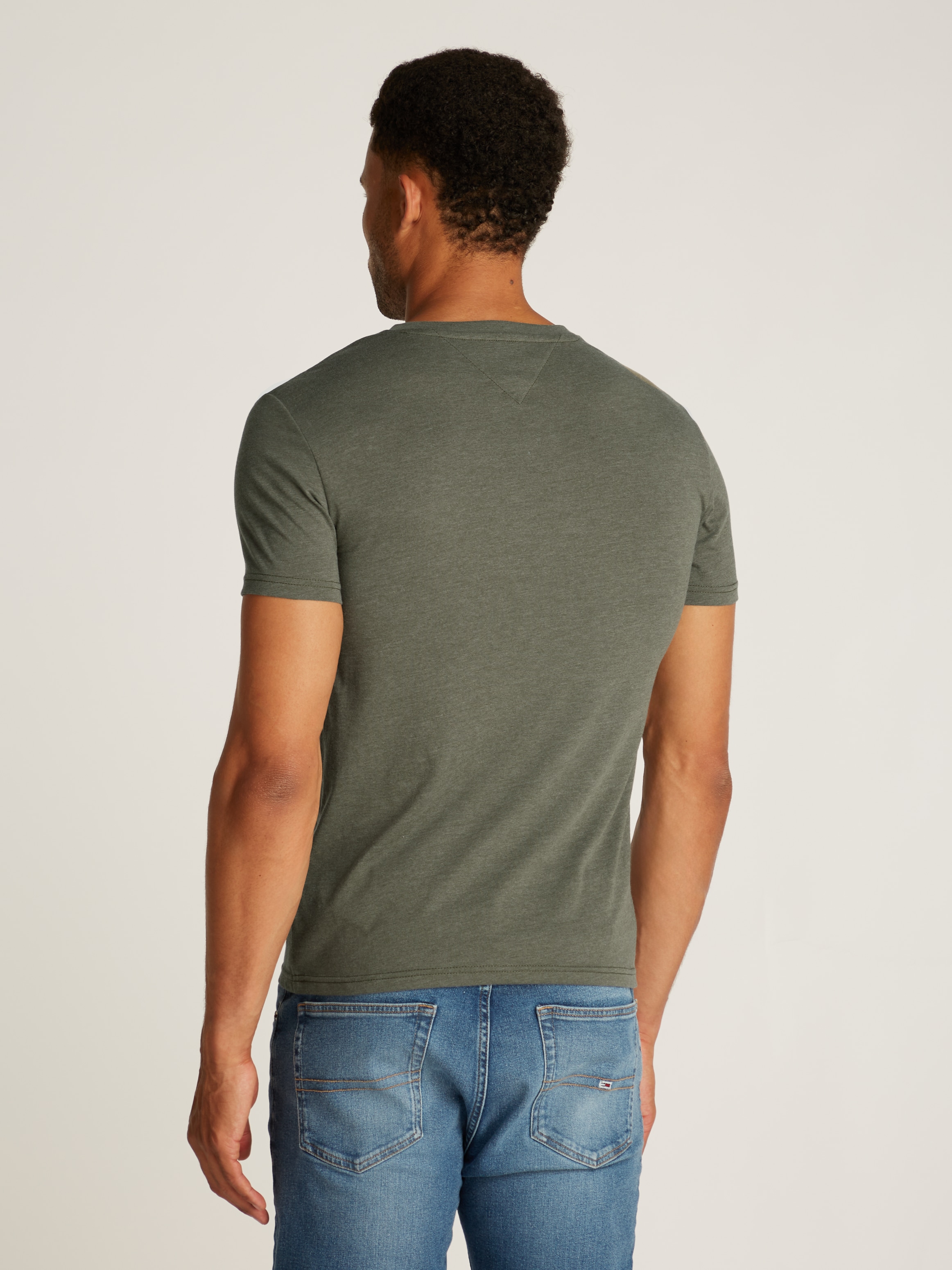 Tommy Jeans T-Shirt »TJM XSLIM JASPE VNECK TEE EXT«, in Melange-Optik
