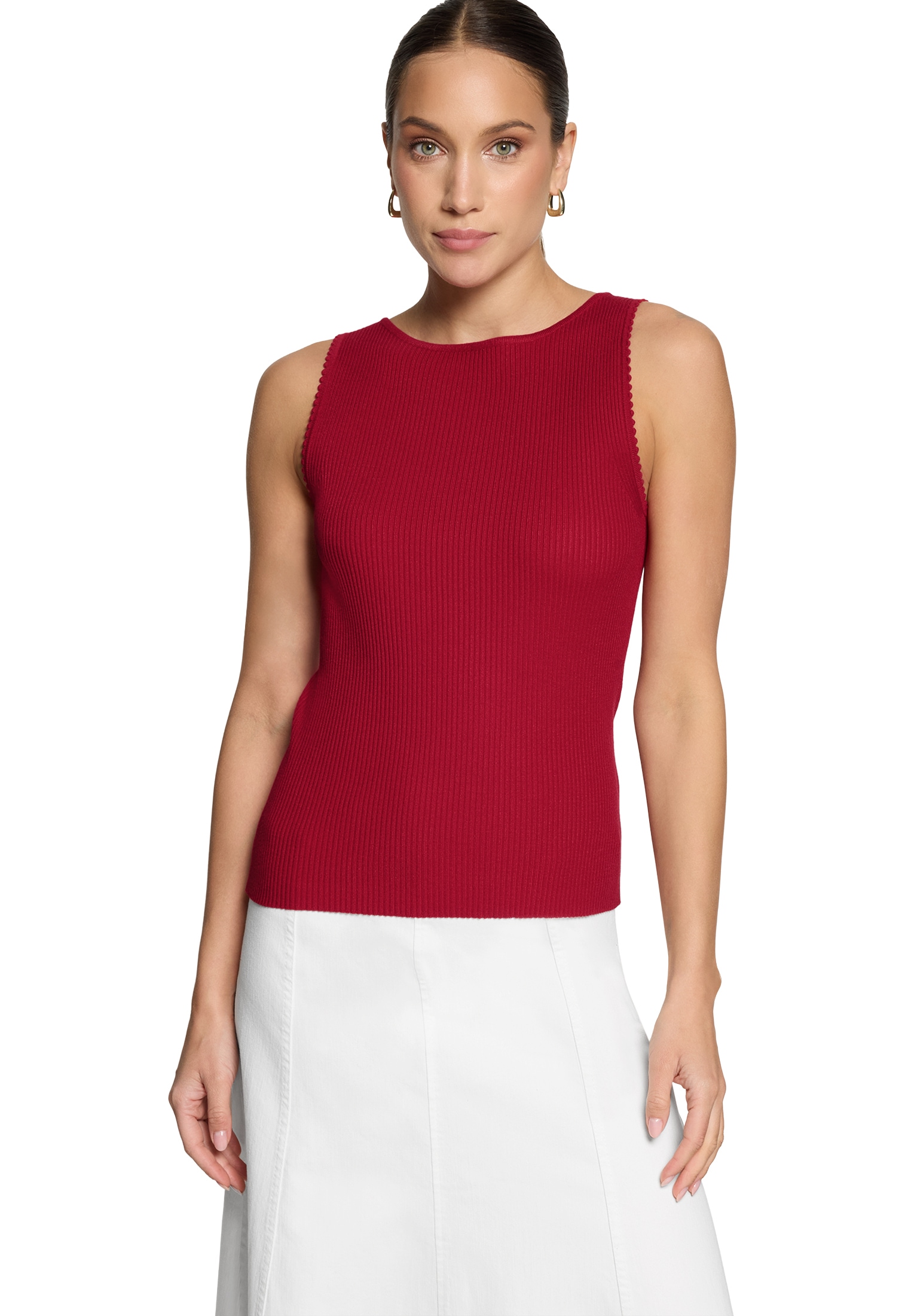 Zero Kurzarmpullover »Strick-Top ohne Arm«