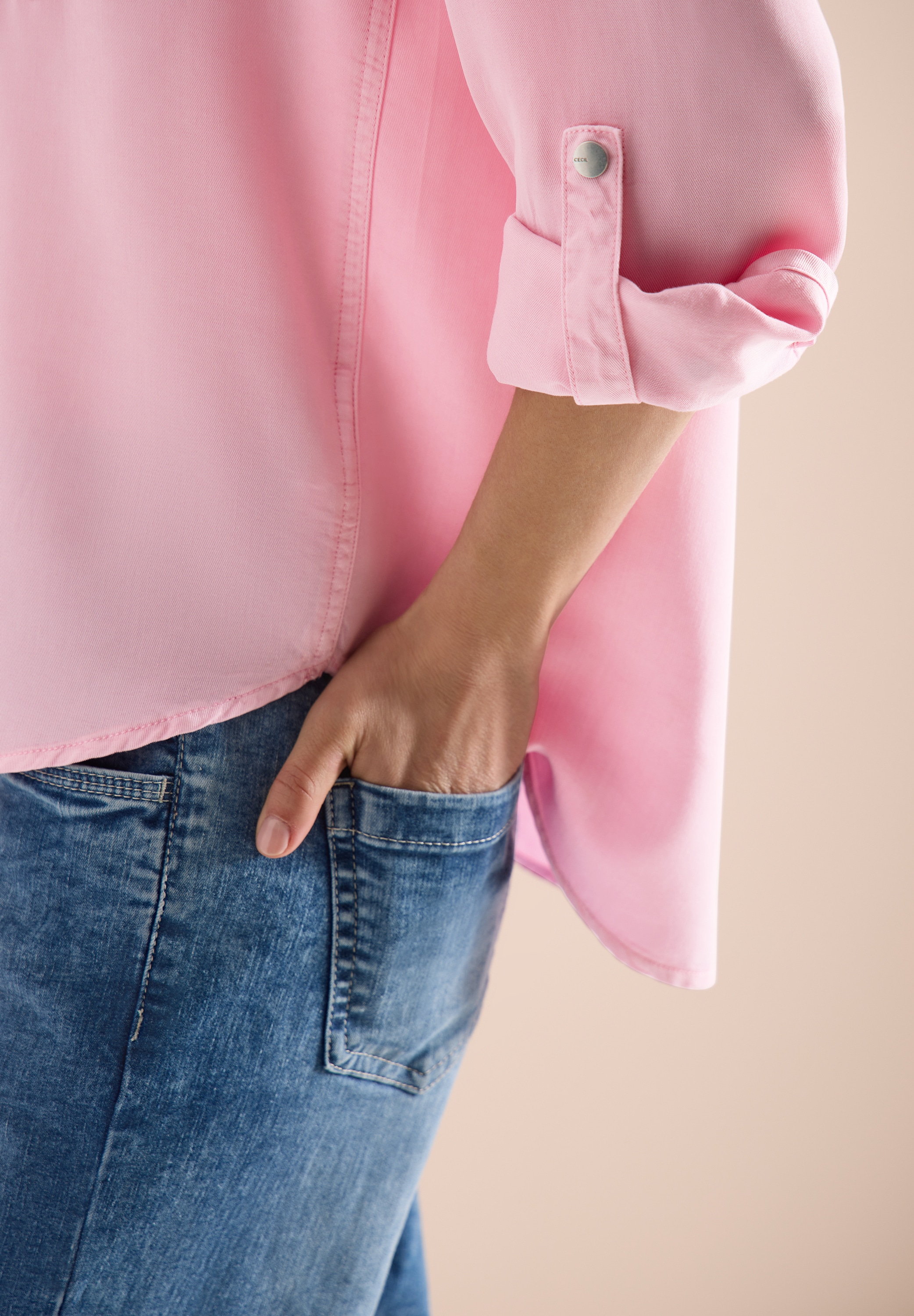 Cecil Langarmbluse mit Brust Tasche