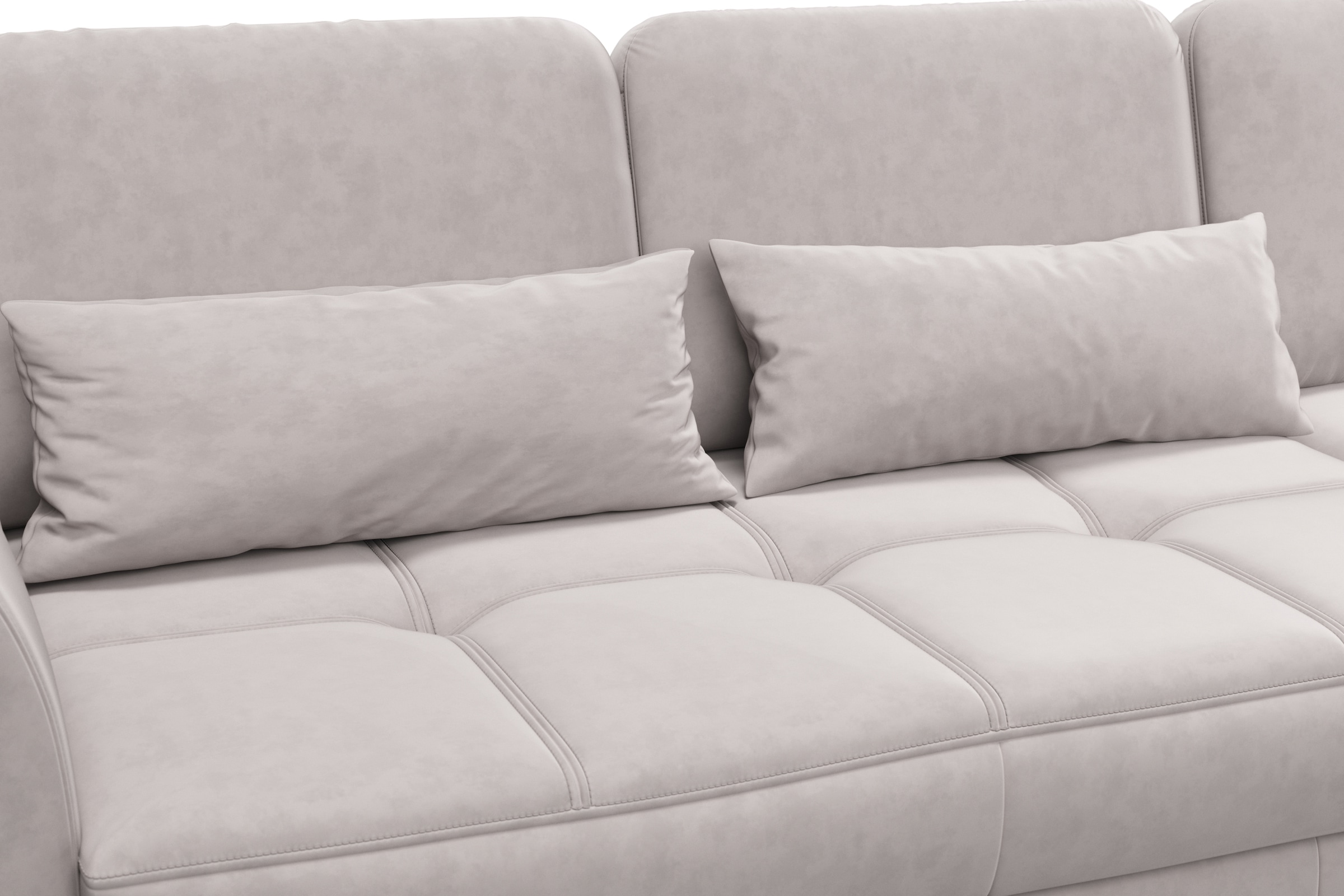 sit&more Ecksofa »Bendigo L-Form«, inklusive Sitztiefenverstellung, Bodenfreiheit 15 cm, 2 Fußfarben