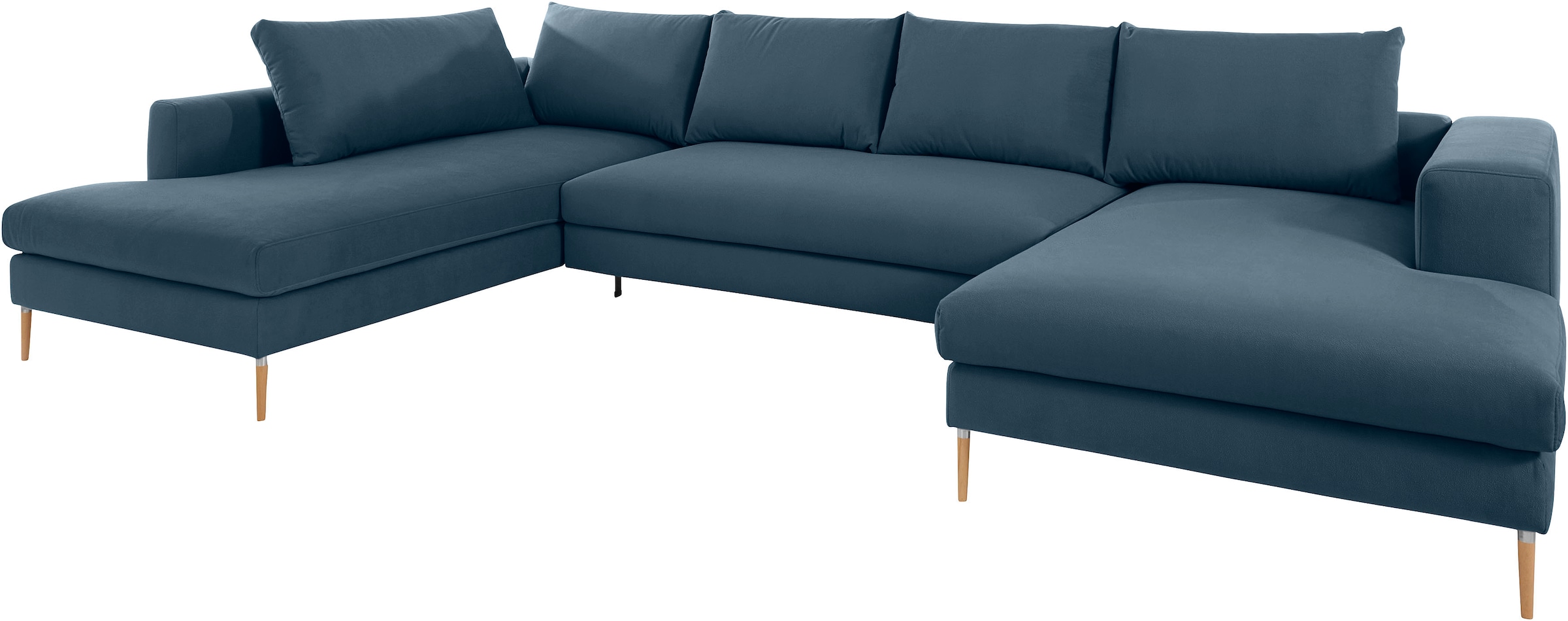 OTTO products Wohnlandschaft »Finnja, viel Platz, wahlweise Bettfunktion und Bettkasten, U-Form«