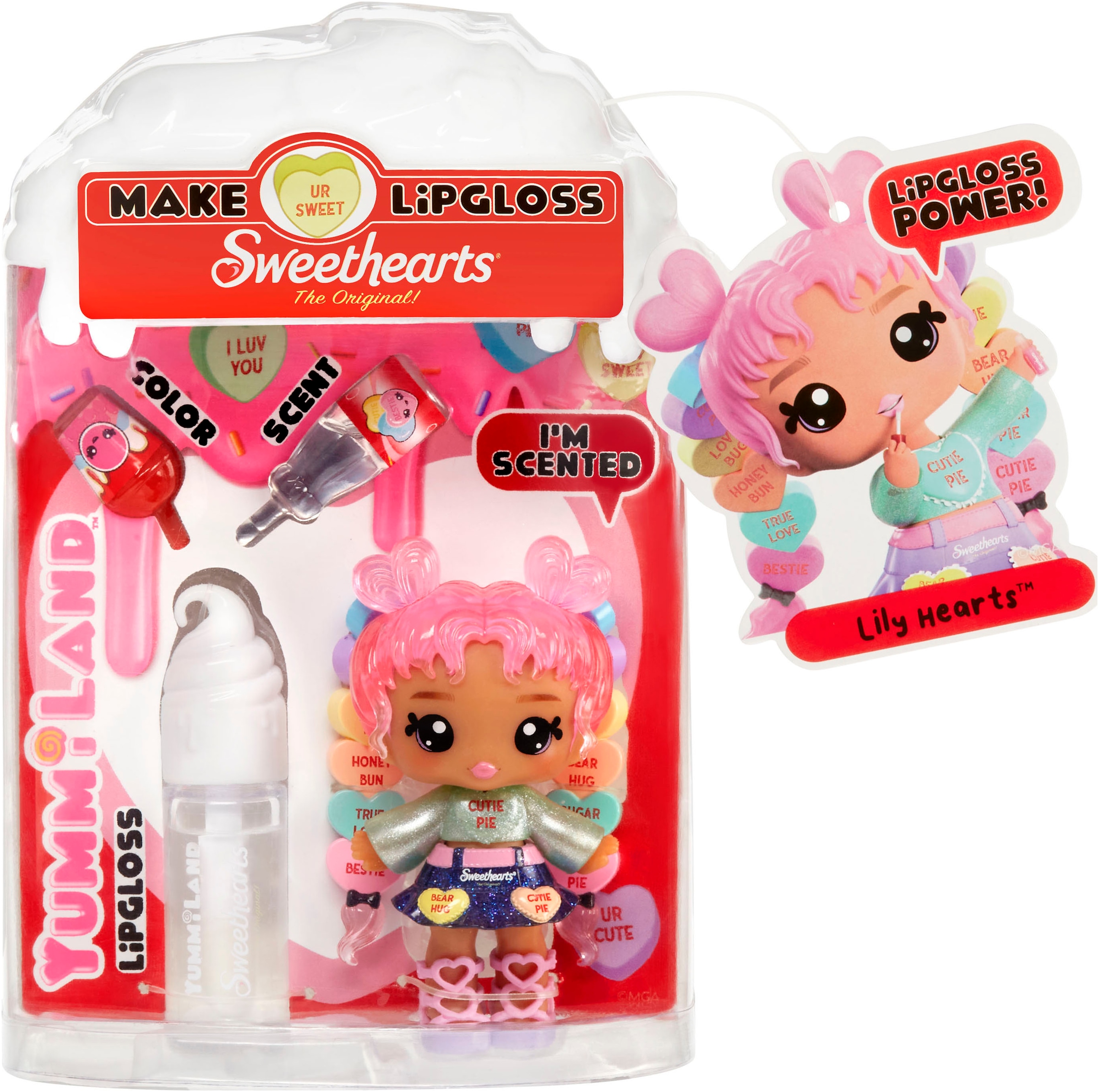 Minipuppe »Yummiland Sweet Lip Gloss-Lily Hearts«, inklusive Schlüsselanhänger