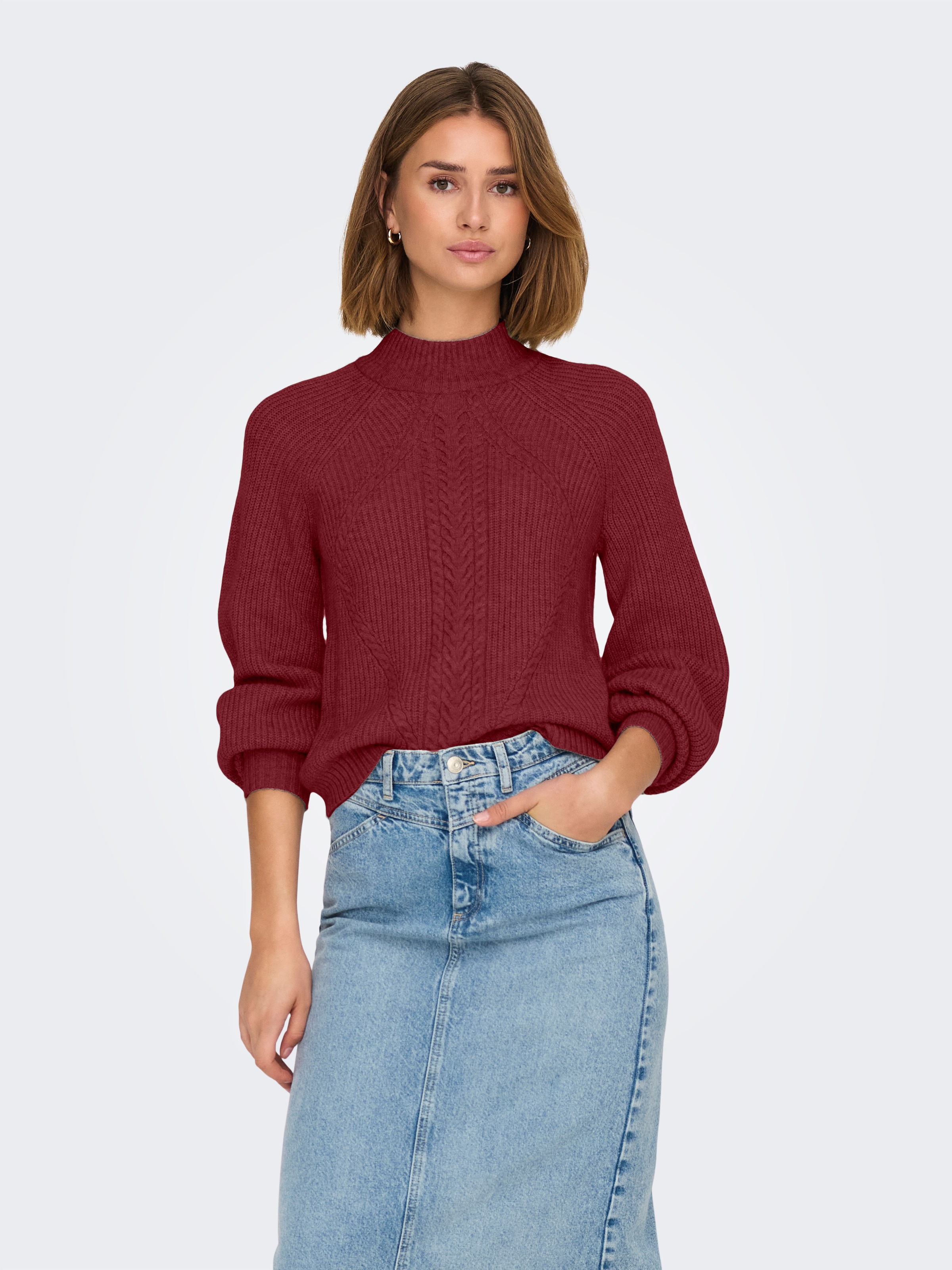 ONLY Stehkragenpullover »ONLKATIA LS DETAIL HIGHNECK CC KNT«