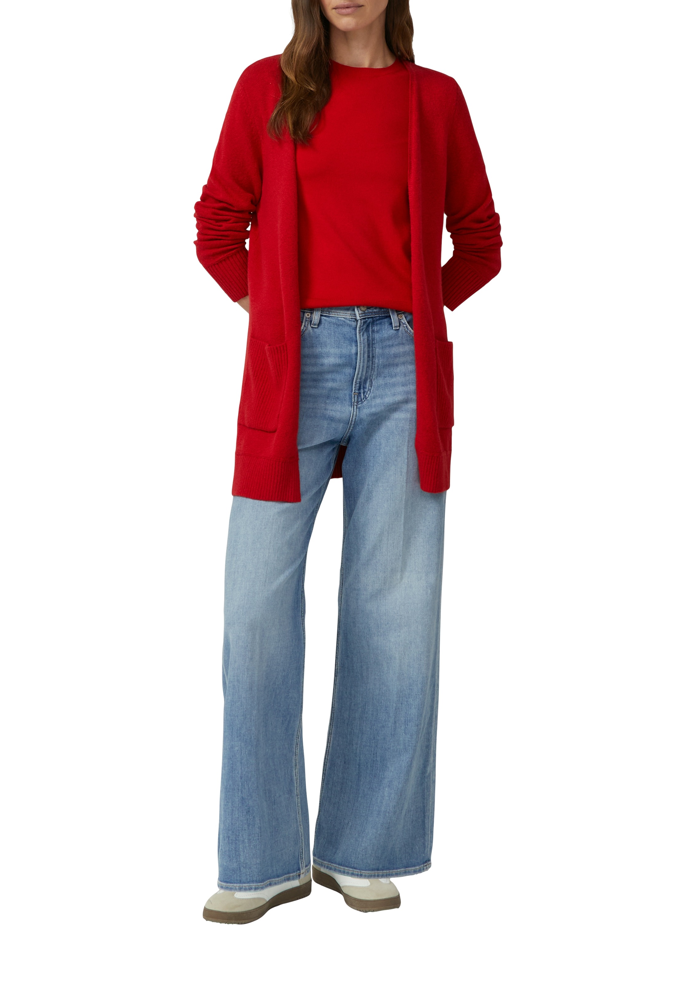 s.Oliver Strickjacke mit Rippbündchen