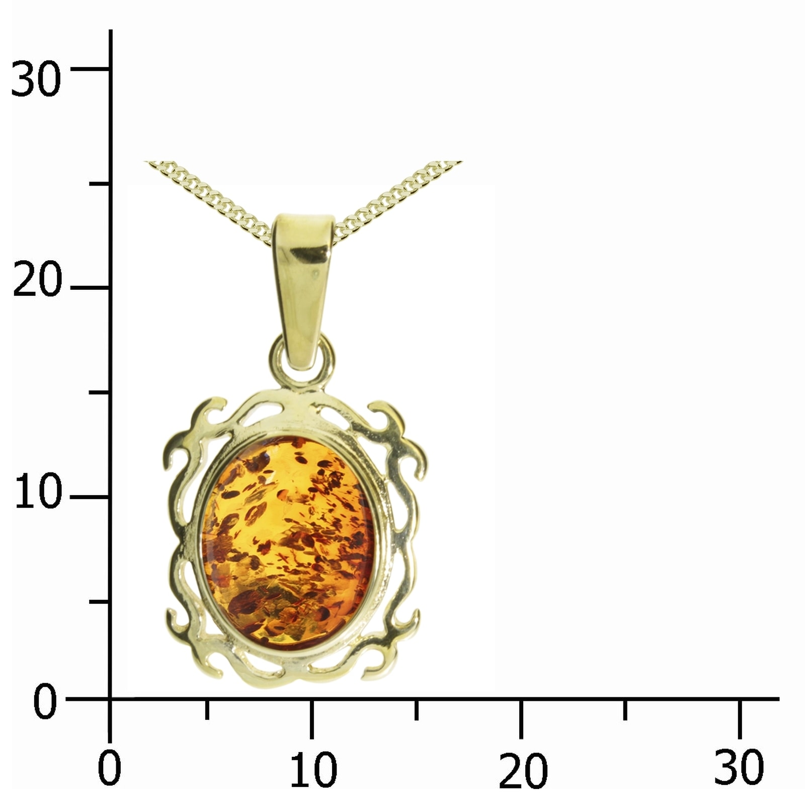 OSTSEE-SCHMUCK Kette und Anhänger Set »- Konstanze - Gold 333/000 - Bernstein«