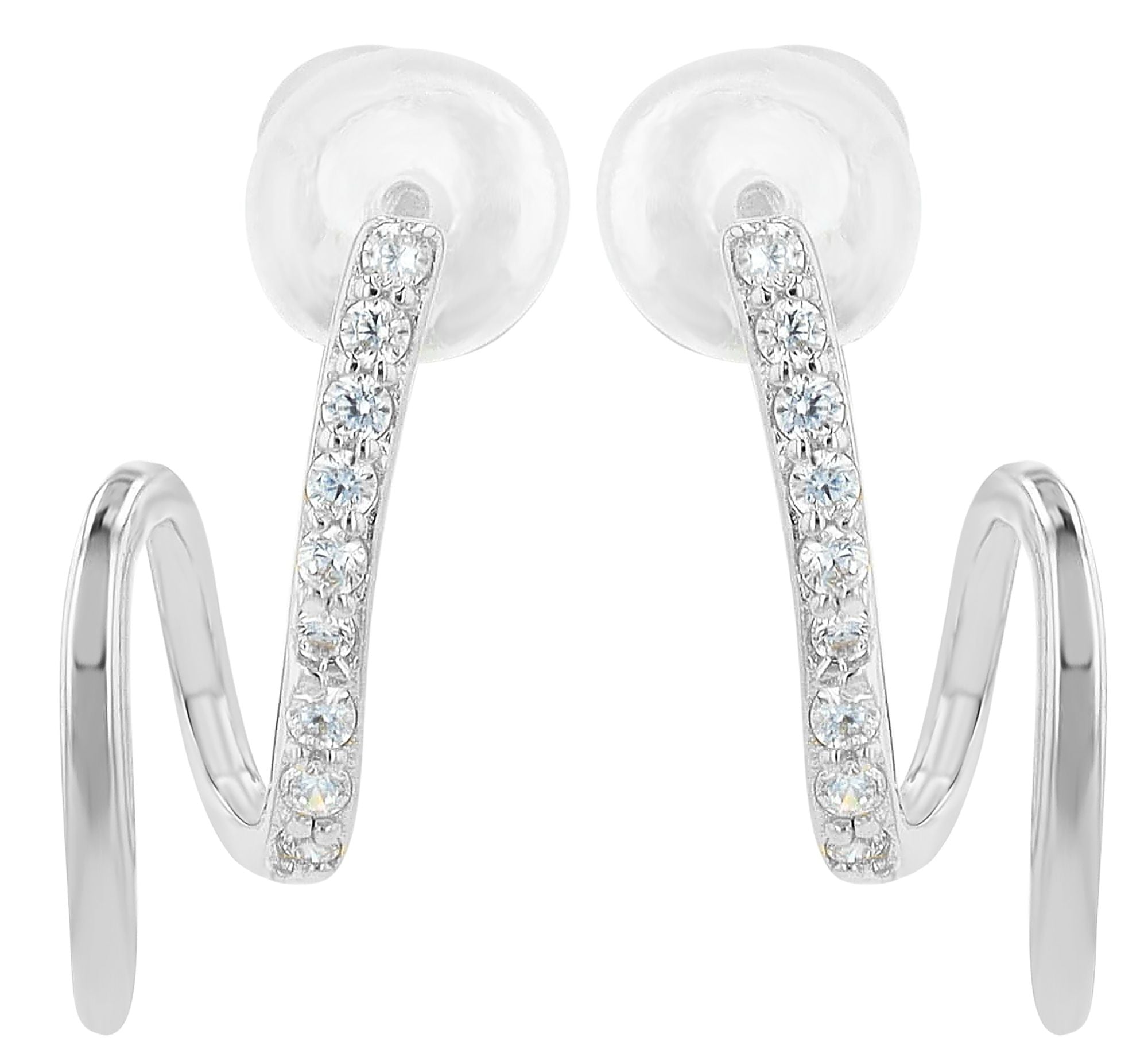 Adelia´s Paar Ohrstecker »Damen Ohrringe ¿ Ohrstecker aus 925 Silber mit Zirkonia«