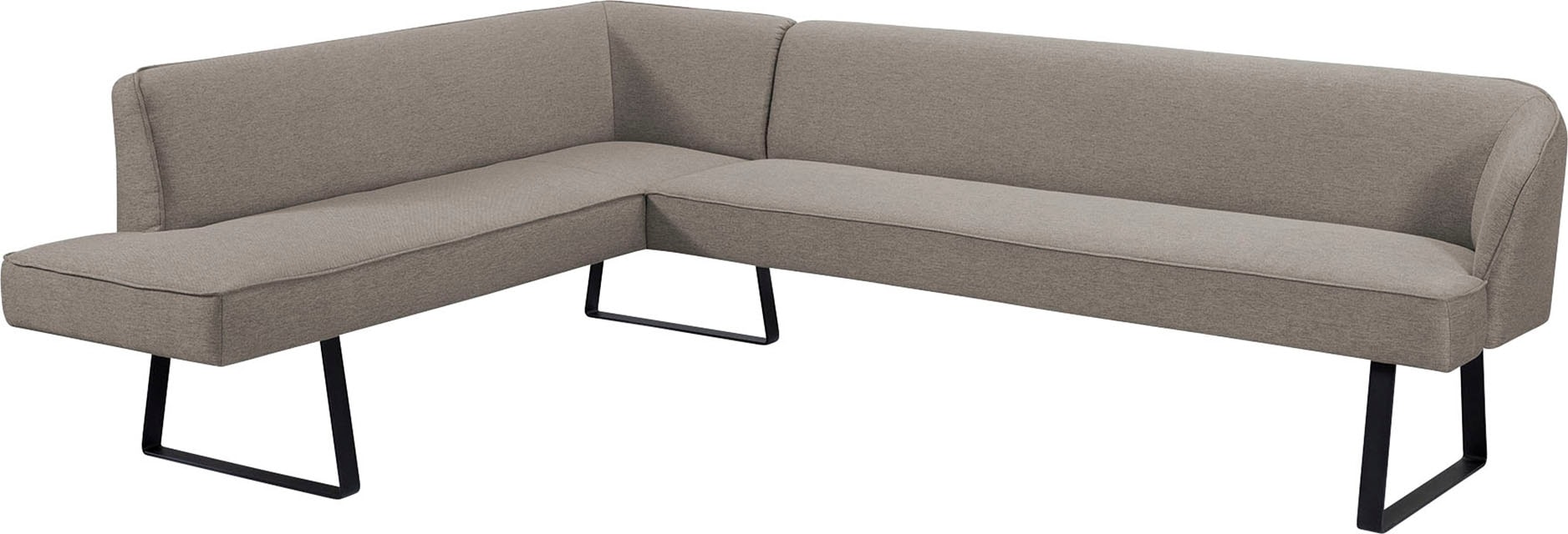 exxpo - sofa fashion Eckbank »Americano«, mit Keder und Metallfüßen, Bezug in verschiedenen Qualitäten