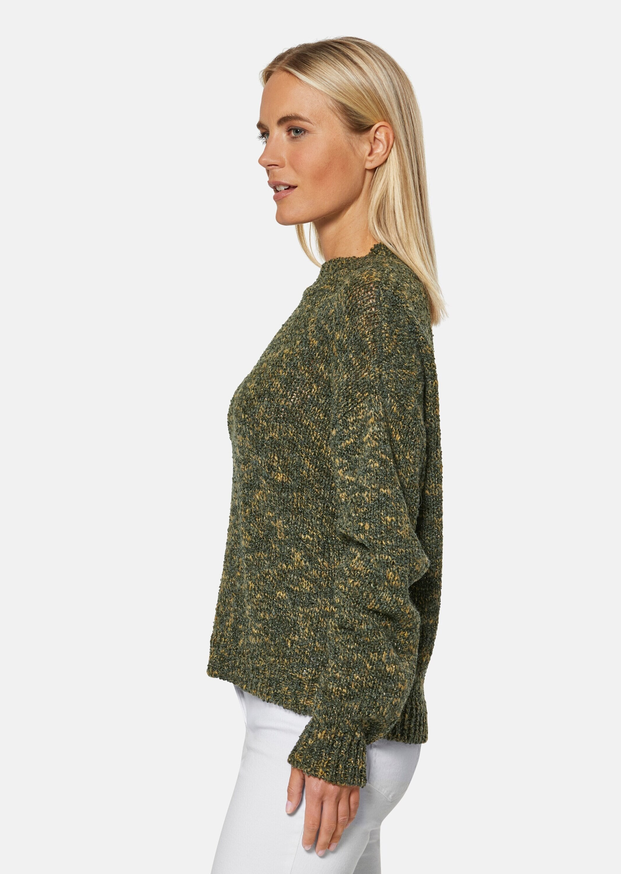 MADELEINE Longpullover »Pullover Pullover mit Stehkragen«