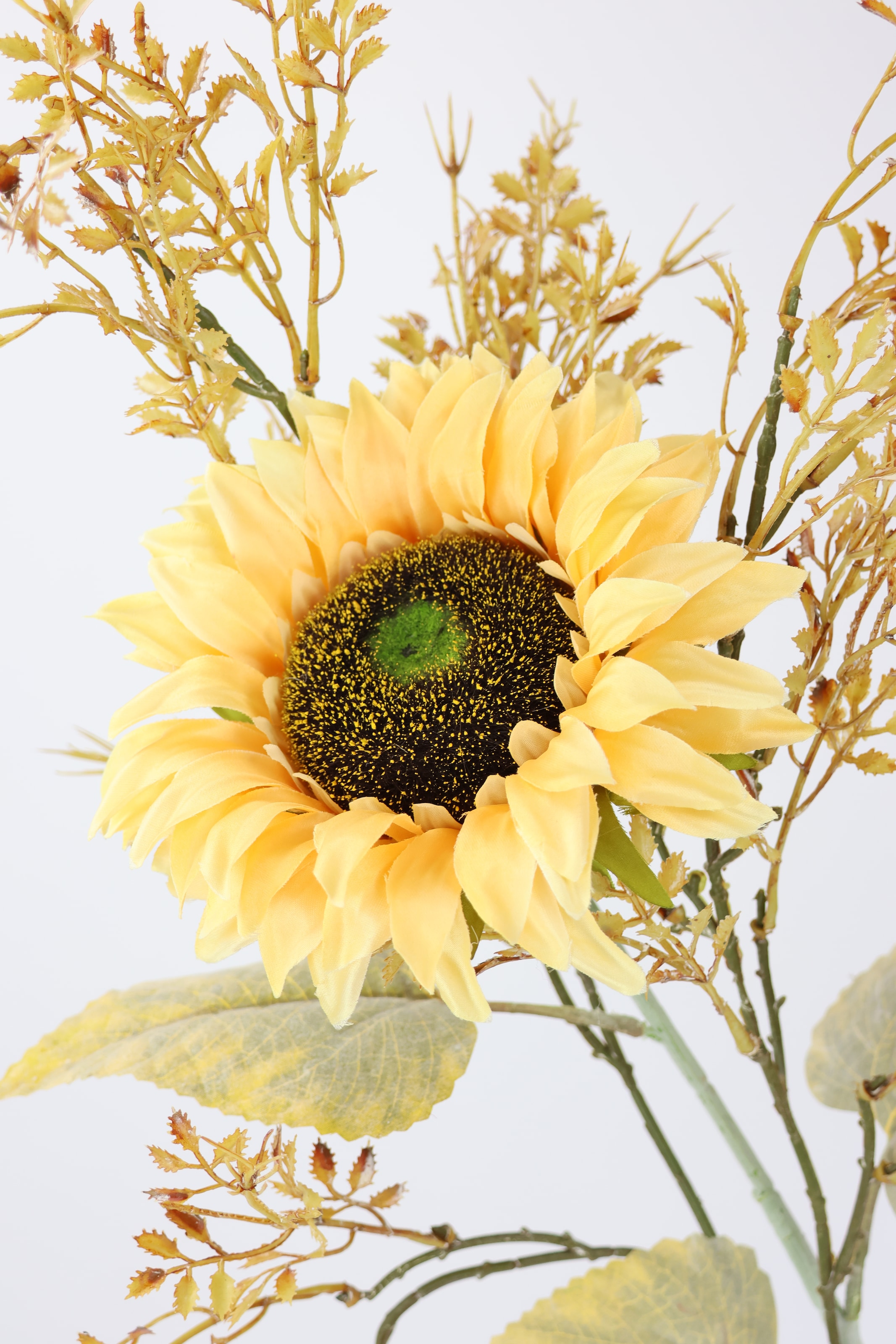 I.GE.A. Kunstblumenstrauß »Kunstblumen Set Sonnenblume« Mit Dekozweig 70cm Blumenarrangement Sonnenblumenzweig künstlich Deko