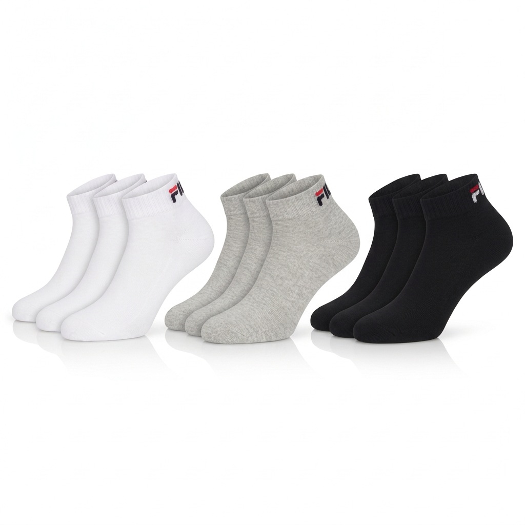 Fila Kurzsocken »UNISEX QUARTER PLAIN SOCKS« 9 Paar,  mit klassischem Logo
