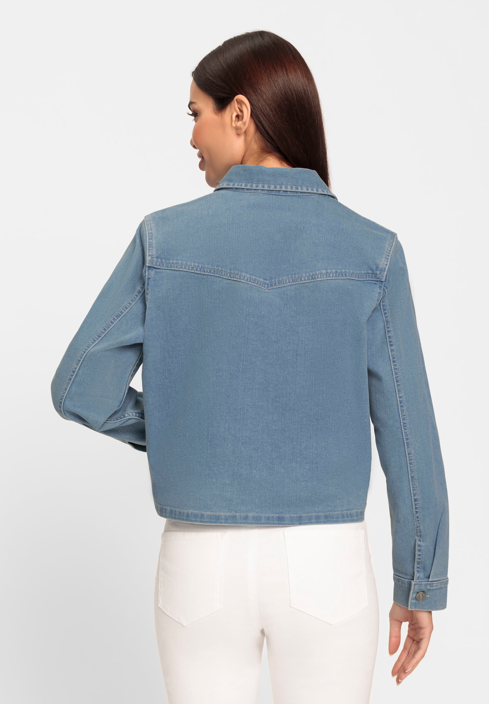 heine Jeansbluse »Jeansbluse Jeansbluse in verkürzter Form«