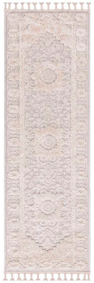 Carpet City Hochflor-Teppich »Valencia 732«, rechteckig, 20 mm Höhe, Läufer, Boho-Stil, 3D-Effekt, Relief, Hoch-Tief-Struktur, mit Fransen