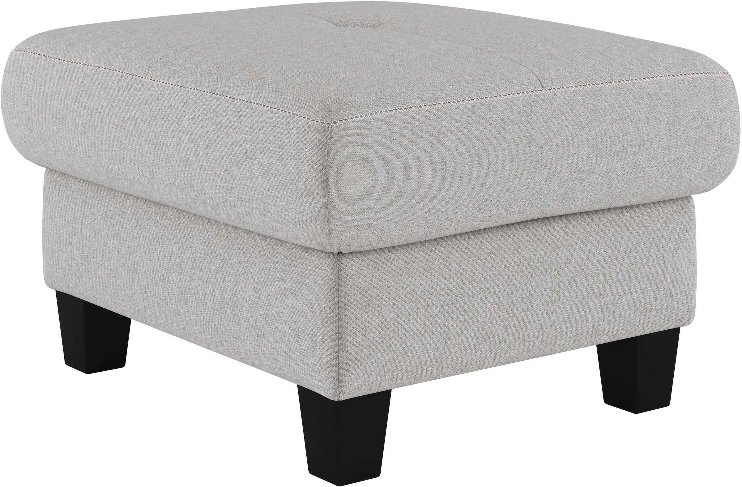 Places of Style Polsterhocker »Varese«, Kreuznaht in beige