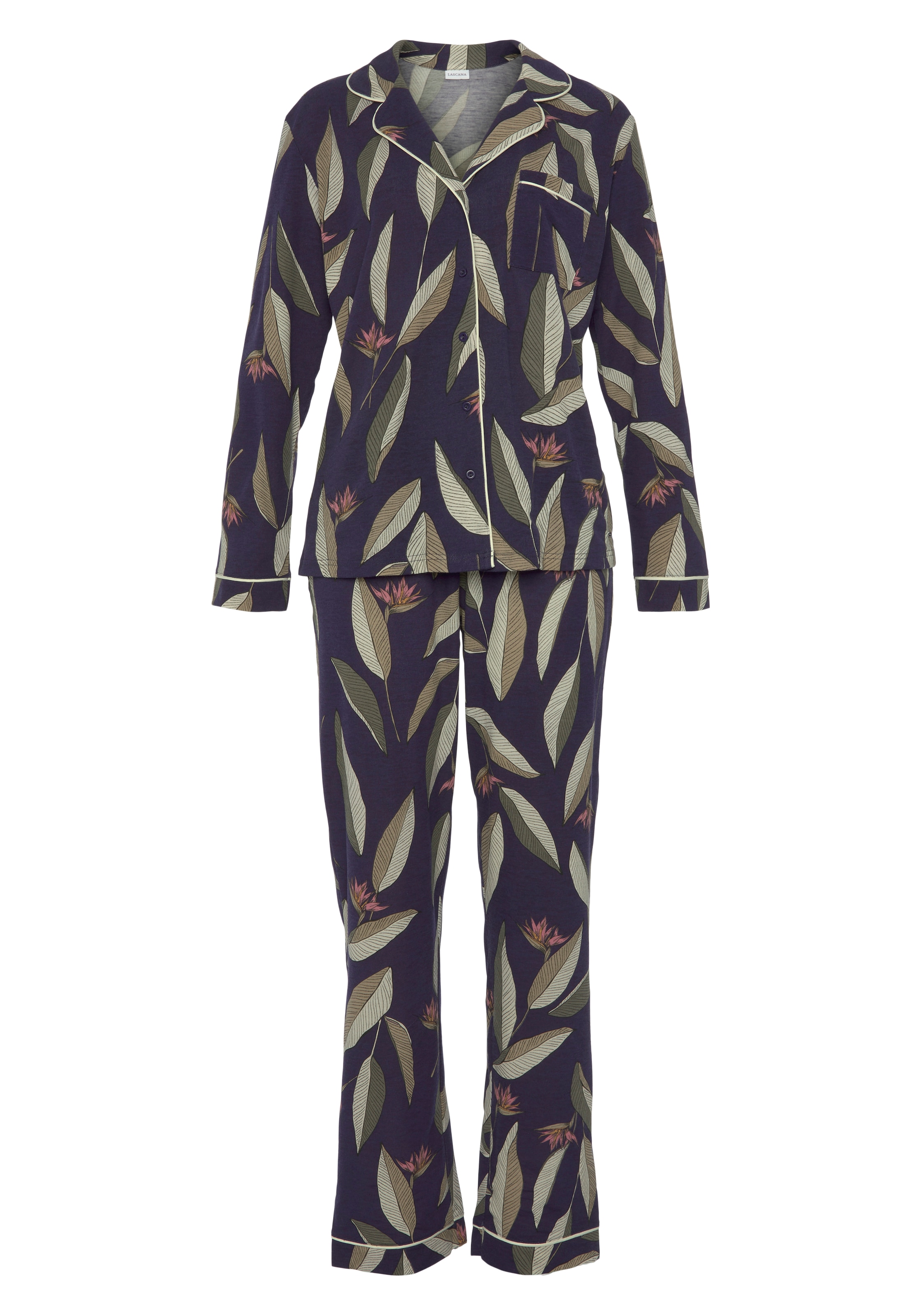 LASCANA Pyjama, (2 tlg.), im im Schnitt Online Shop klassischen OTTO