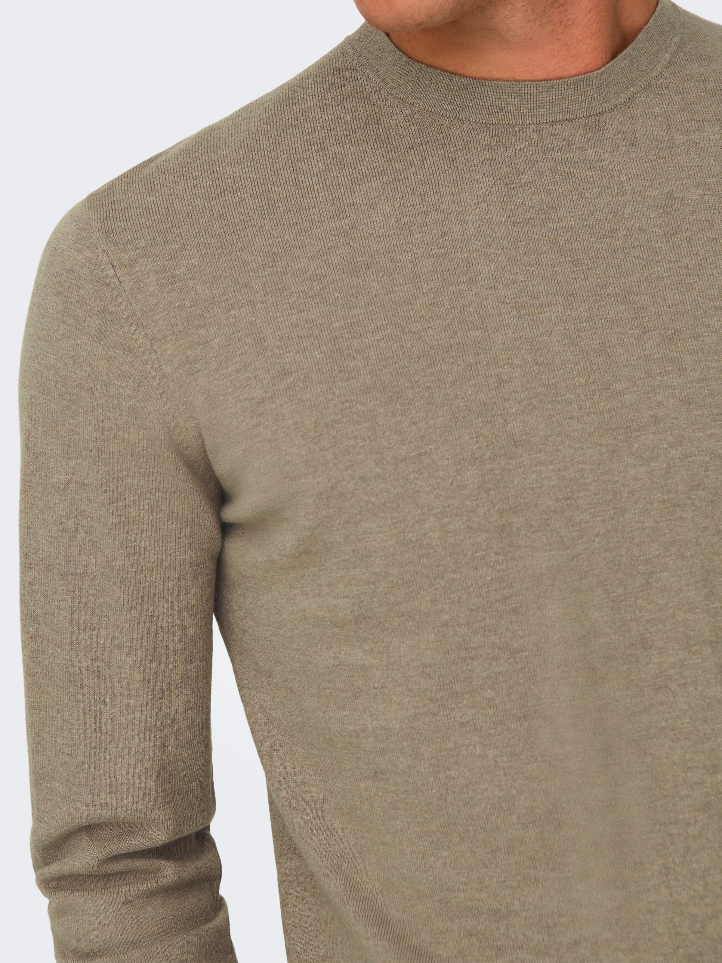 ONLY & SONS Strickpullover »ONSLOUI REG 12 MEL CREW KNIT NOOS«