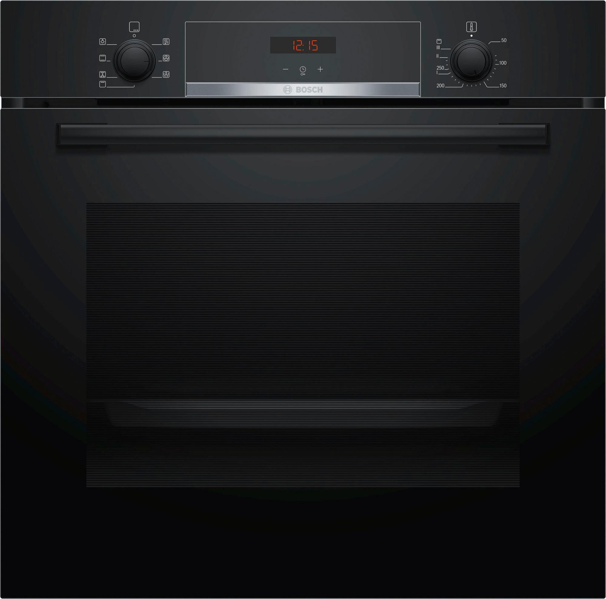 BOSCH Einbaubackofen »HBA533BB1«, 4, HBA533BB1, mit Teleskopauszug nachrüstbar, ecoClean Direct