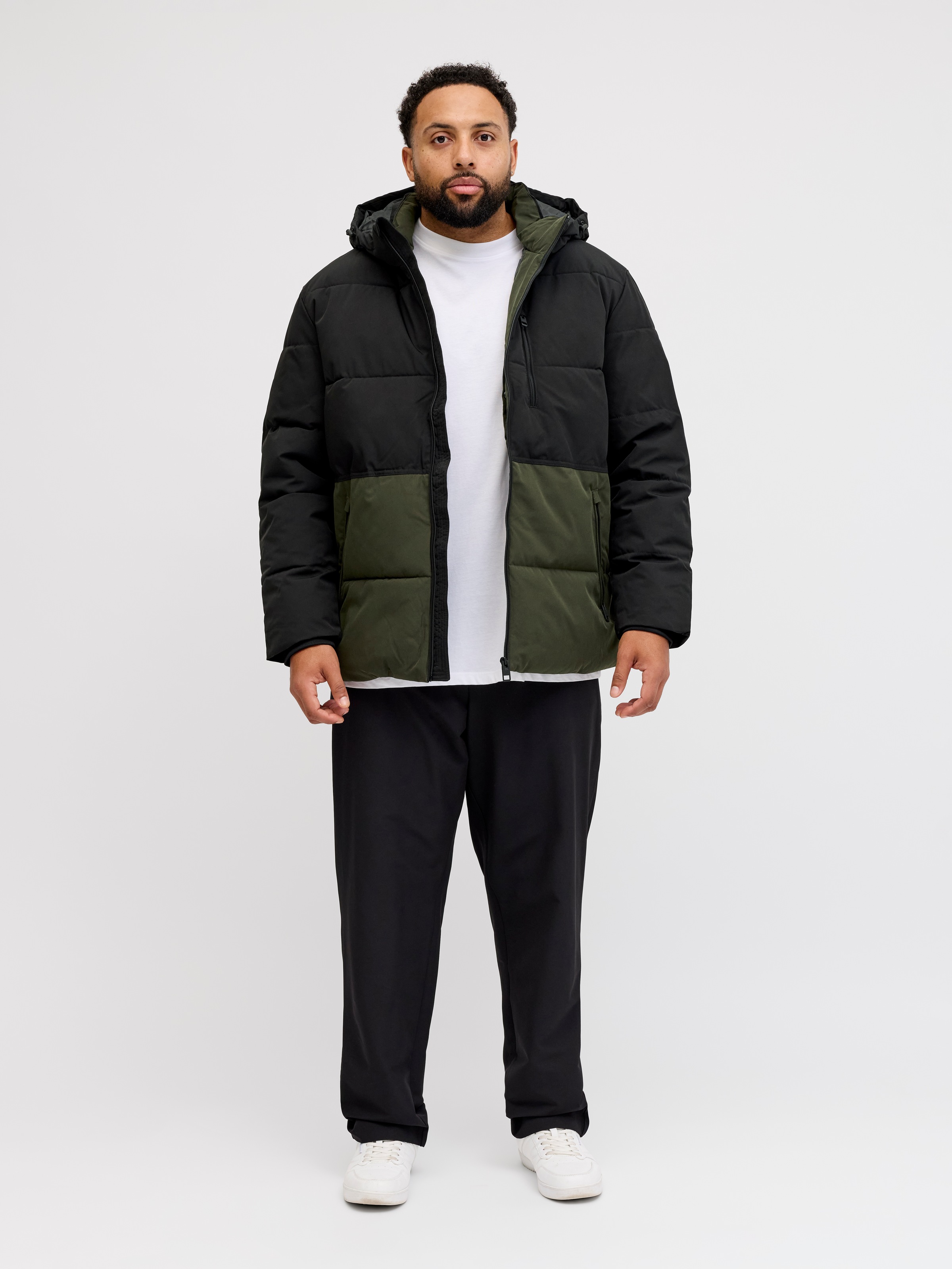 Jack & Jones PlusSize Steppjacke »JJEOWEN PUFFER SN PLS« mit Kapuze