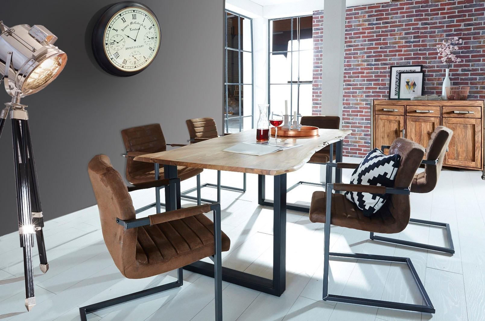 SIT Esstisch »Tops&Tables« Tischplatte aus Akazie mit Baumkante wie gewachsen