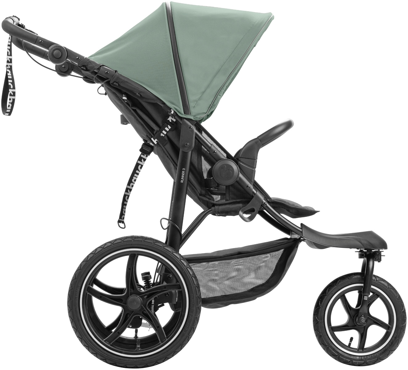 Hauck Dreirad-Kinderwagen »Runner 3, Jungle Green«, 22 kg, mit XXL-Lufträdern u. Handbremse; bis 22 kg belastbar