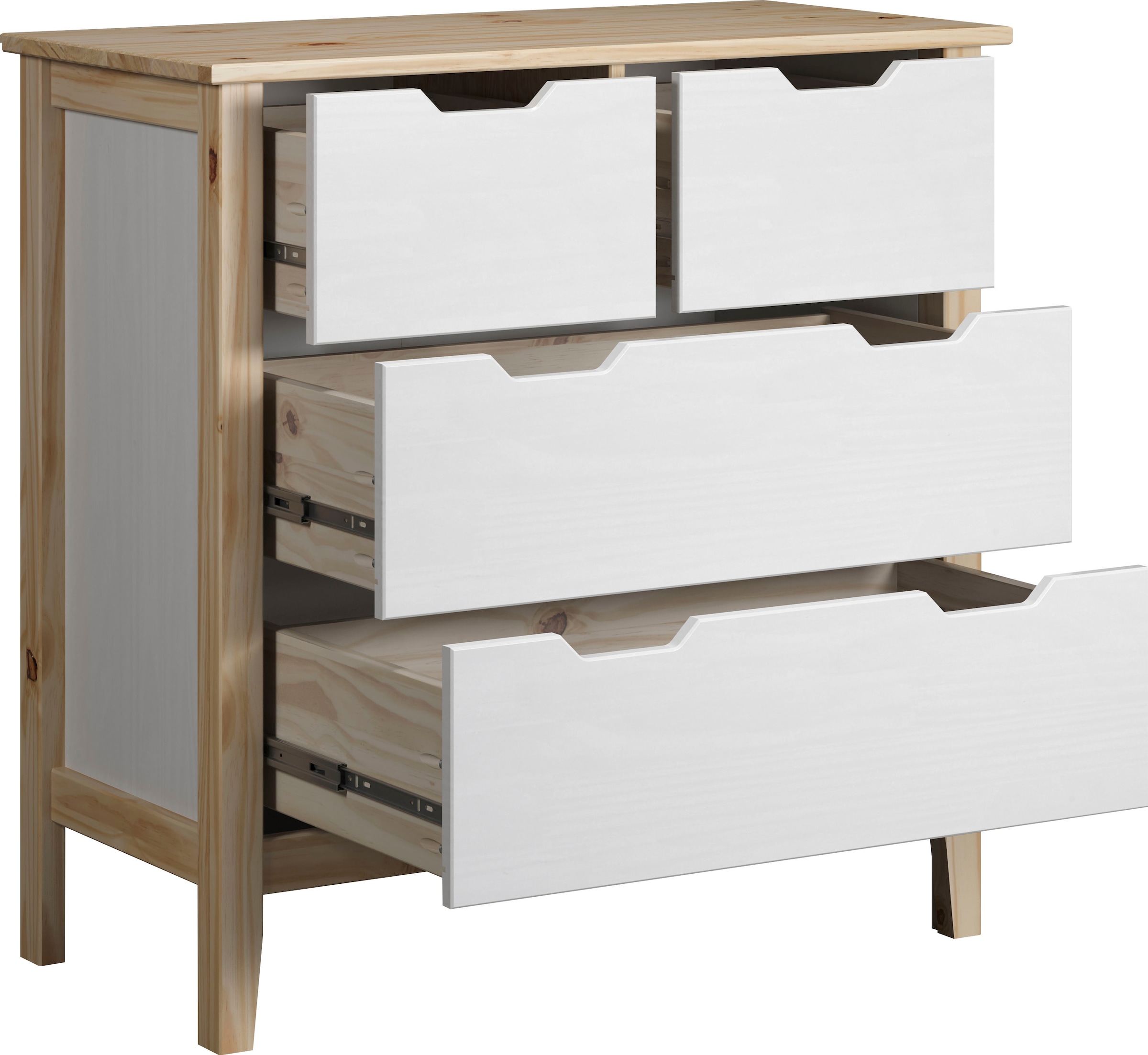 INTER-FURN Kommode »Latera«, (1 St.), Massivholz / Klarlack matt, Kiefer