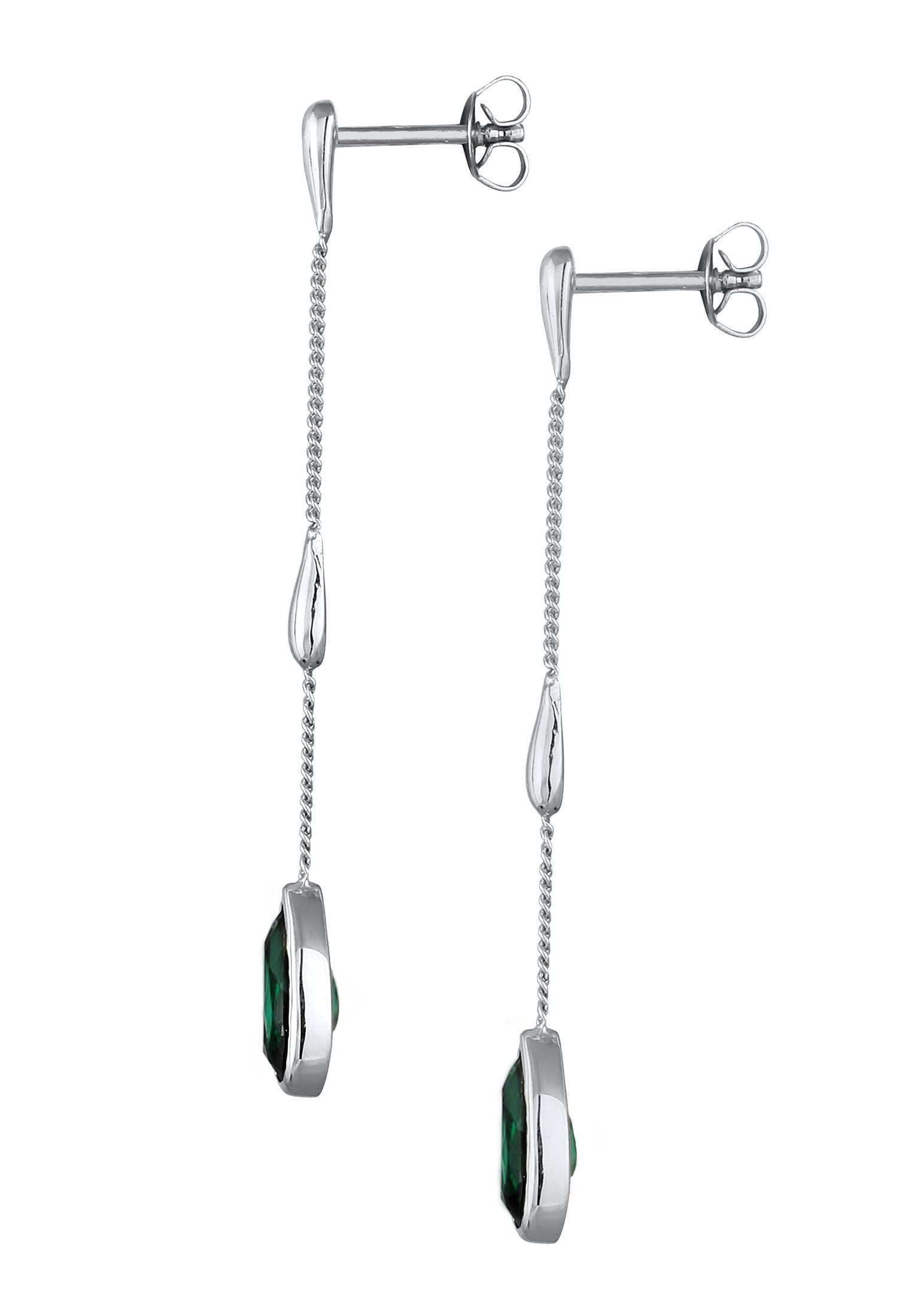 Elli Paar Ohrstecker »Ohrringe Tropfen Quarz Grün 925 Sterling Silber«