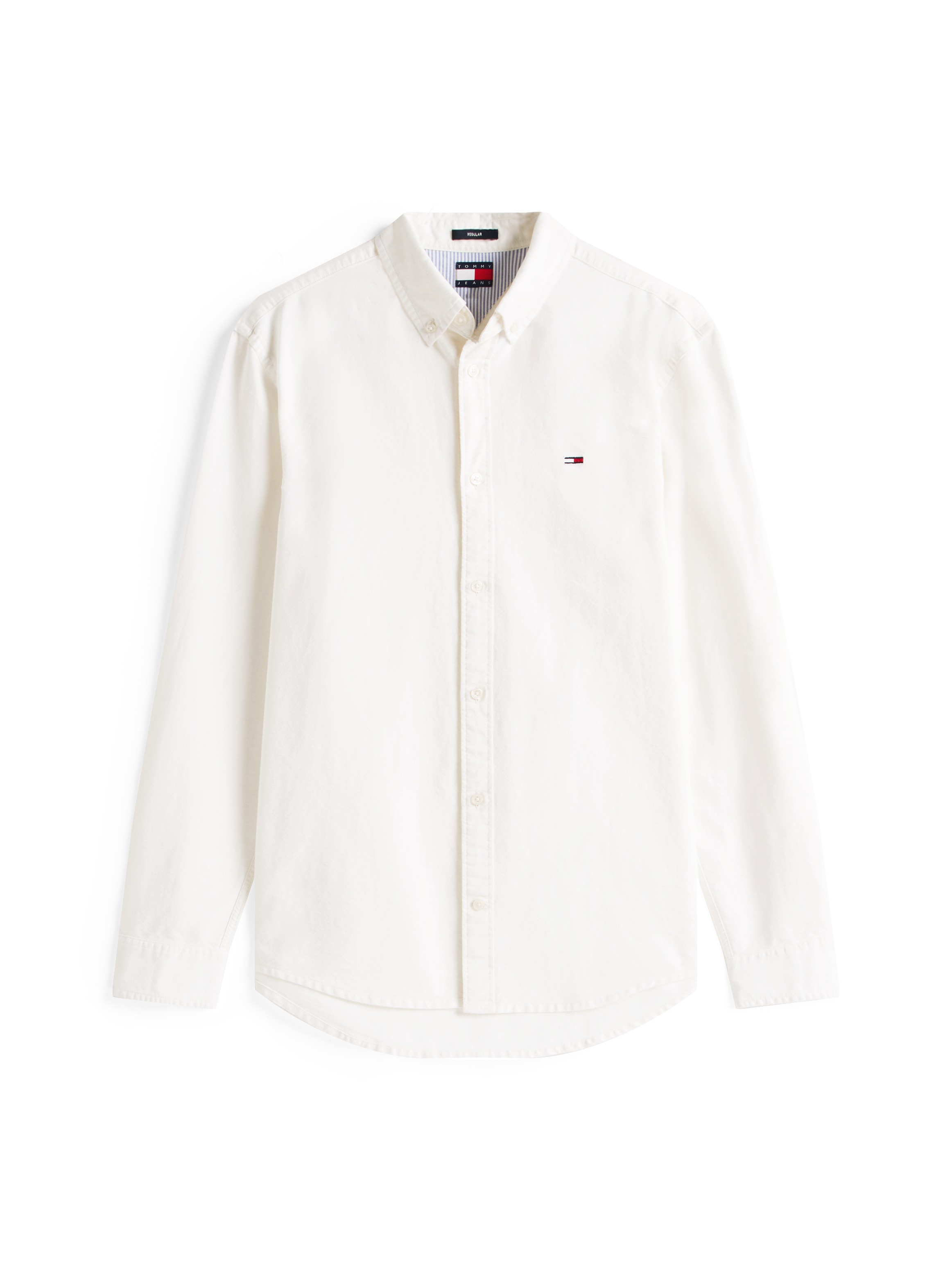 Tommy Jeans Langarmhemd »TJM REG OXFORD SHIRT EXT«, Mit Rundhalsausschnitt