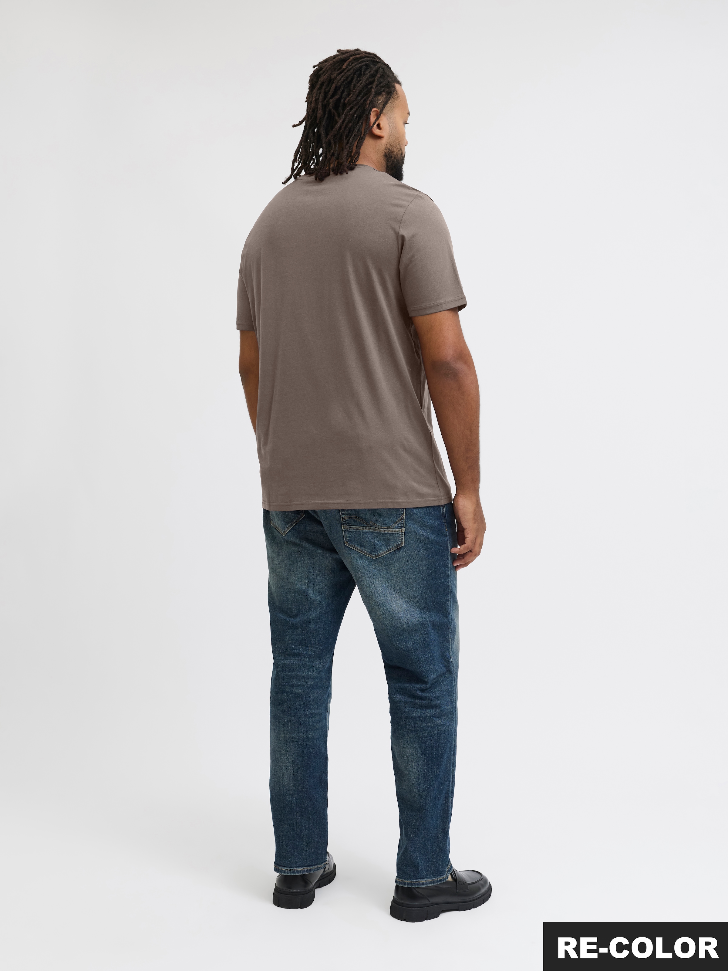 Jack & Jones PlusSize Rundhalsshirt »JJESTAR JJ TEE SS NOOS PLS« Baumwolle, regular fit