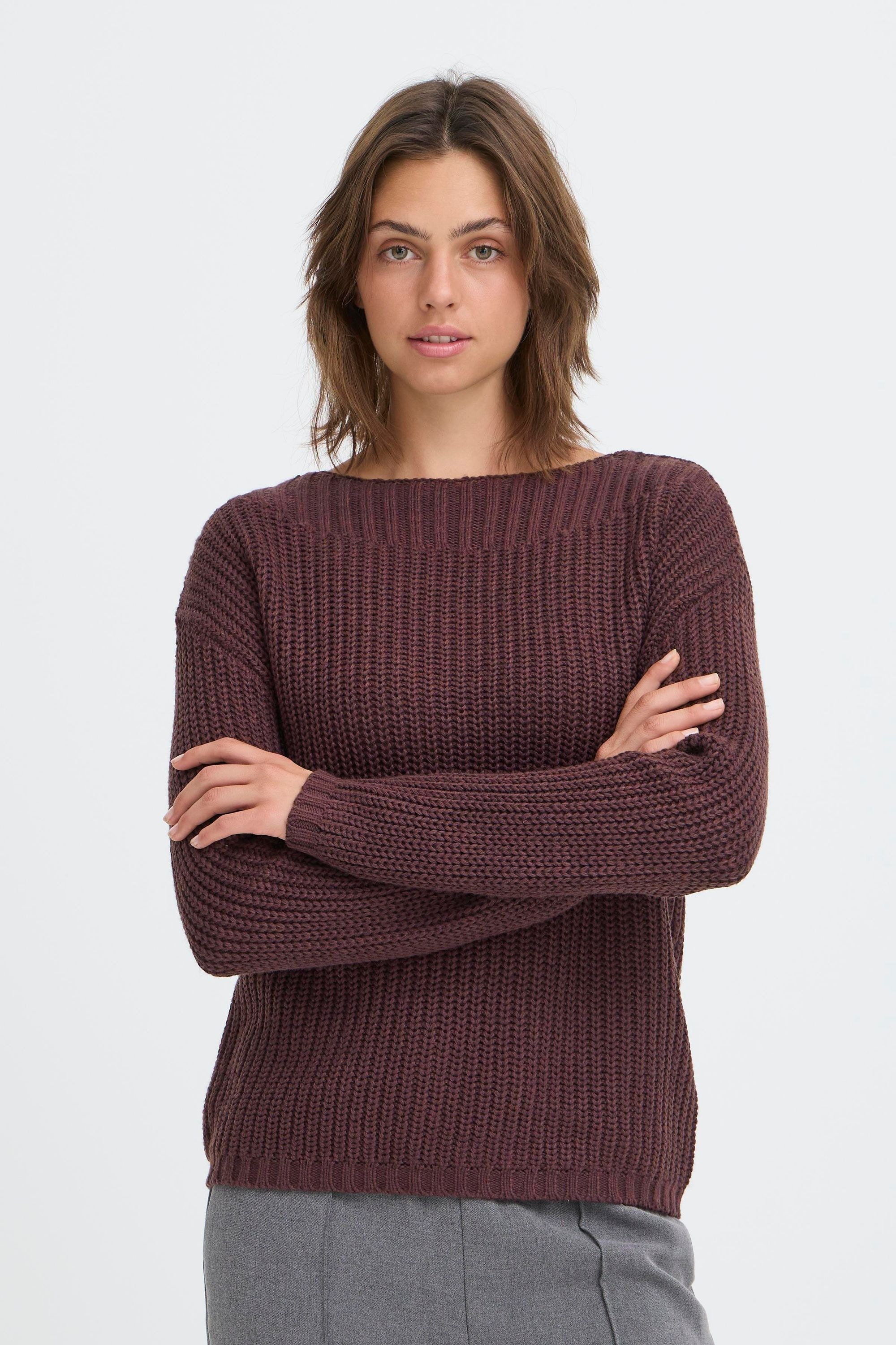 OXMO Strickfleece-Pullover »Strickpullover OXFKANNA«