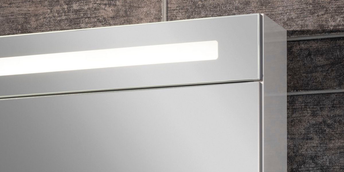 FACKELMANN Spiegelschrank »CL 90 - weiß«, Badmöbel Breite 90 cm, 2 Türen, doppelseitig verspiegelt