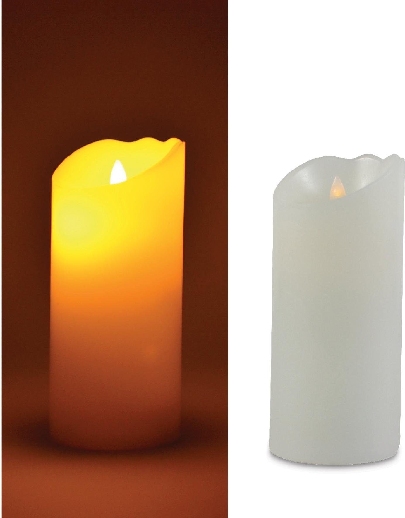 LED-Kerze, aus Echtwachs und Kunststoff, Höhe ca. 17,5 cm