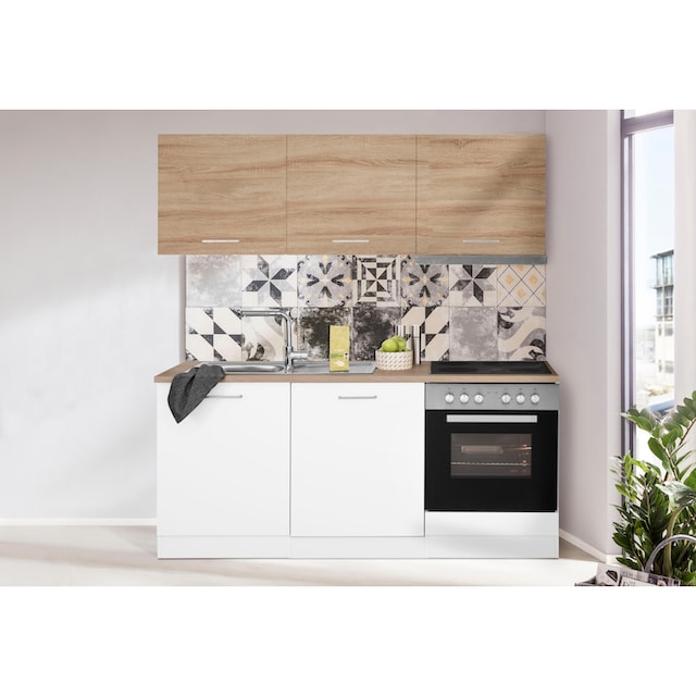 HELD MÖBEL Küchenzeile »Visby«, mit inkl. 180 bei E-Geräten, OTTO Breite cm, Geschirrspülmaschine