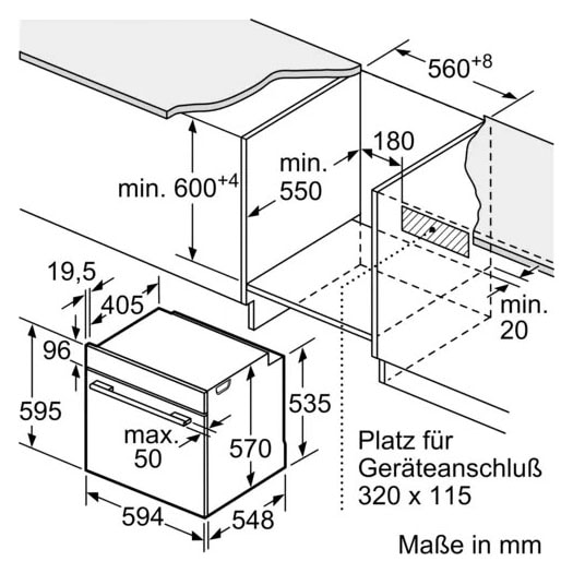 BOSCH Induktions Herd-Set »HEB578BS1«, mit Backwagen, Pyrolyse-Selbstreinigung