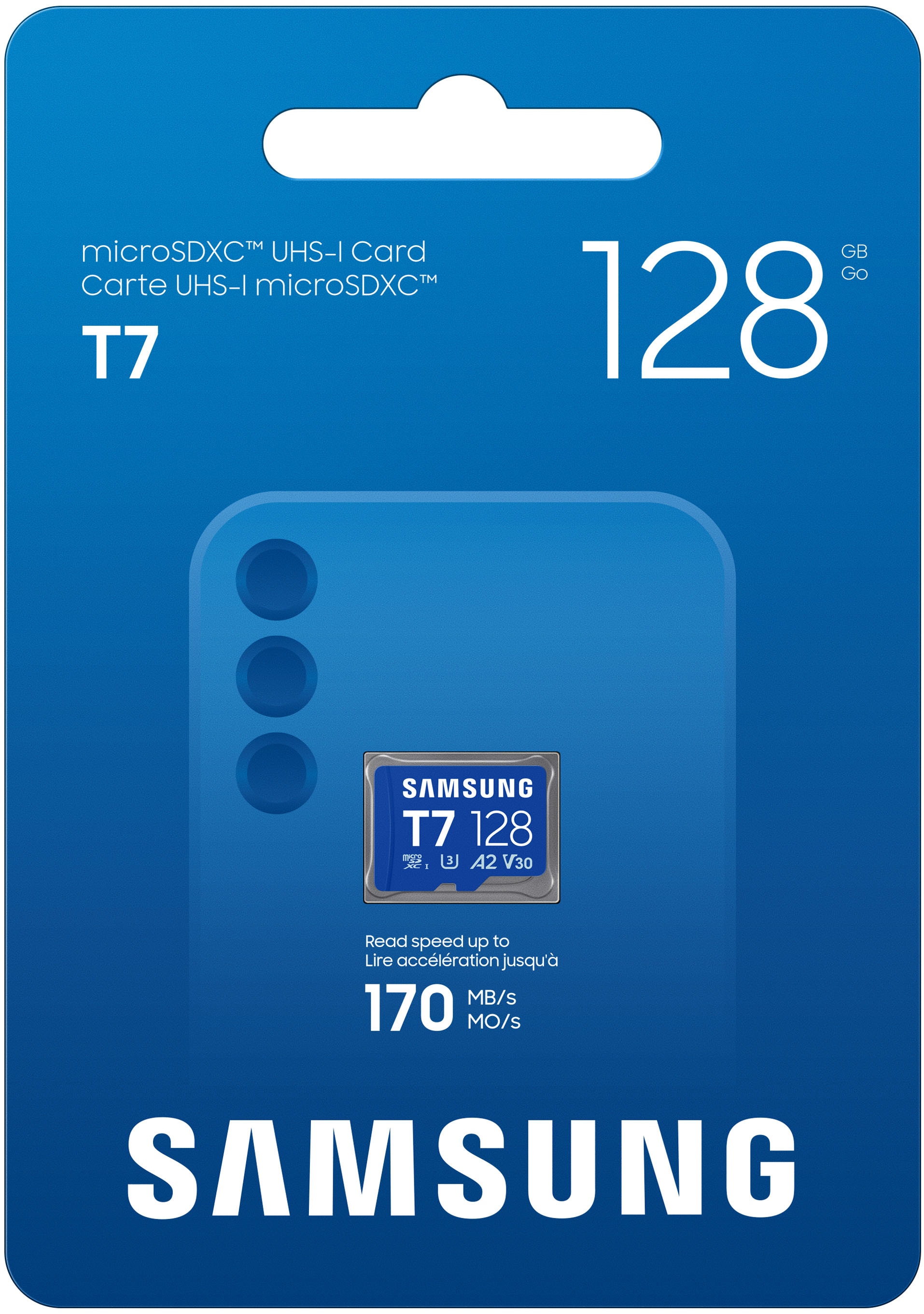 Samsung Speicherkarte »T7« (128 GB Video Speed Class 30 (V30) 170 MB/s Lesegeschwindigkeit)
