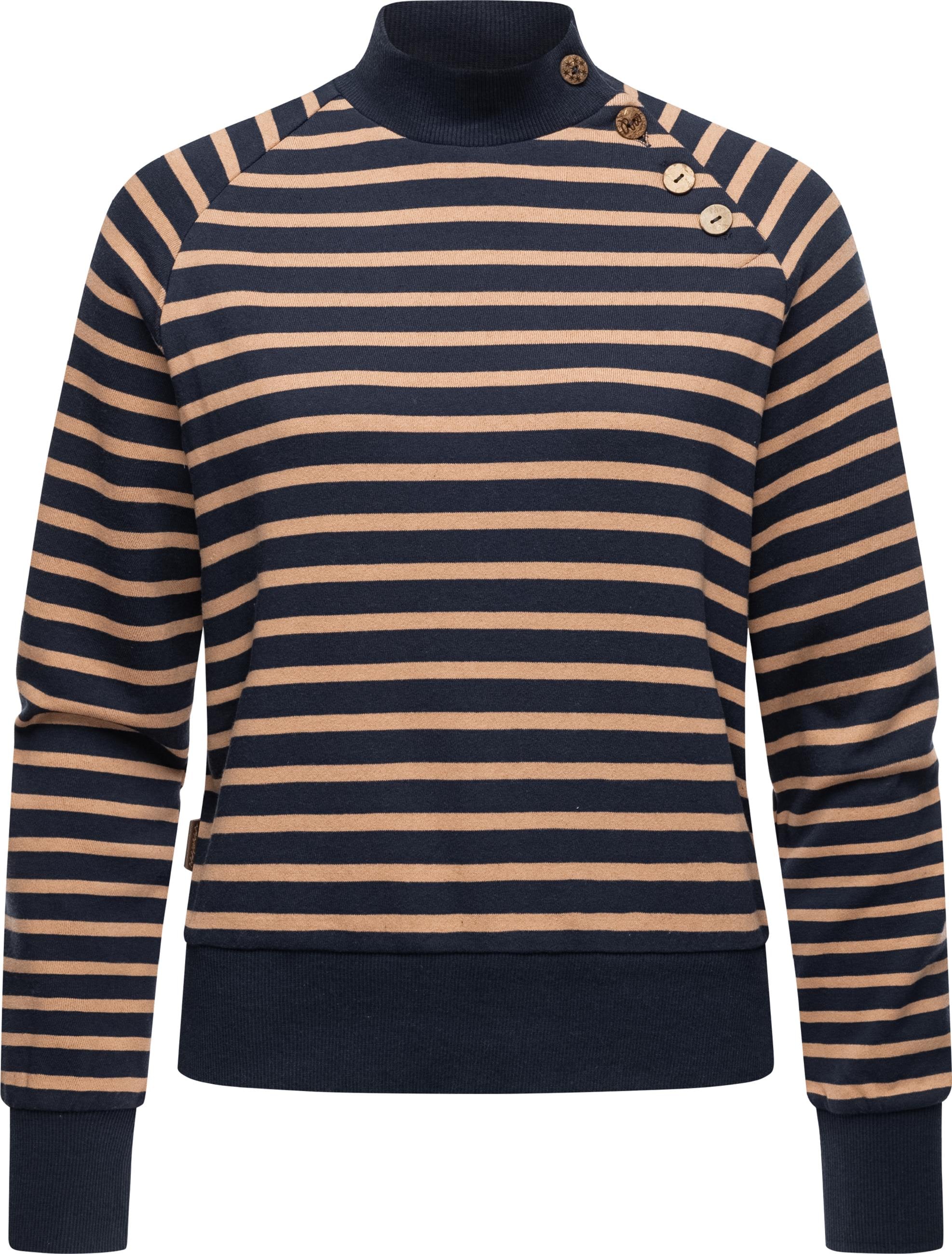Ragwear Langarmshirt »Sweatshirt Majjorka«, OTTO online Rippbündchen Damen Zierknöpfen bei Langarmshirt und mit Stylisches